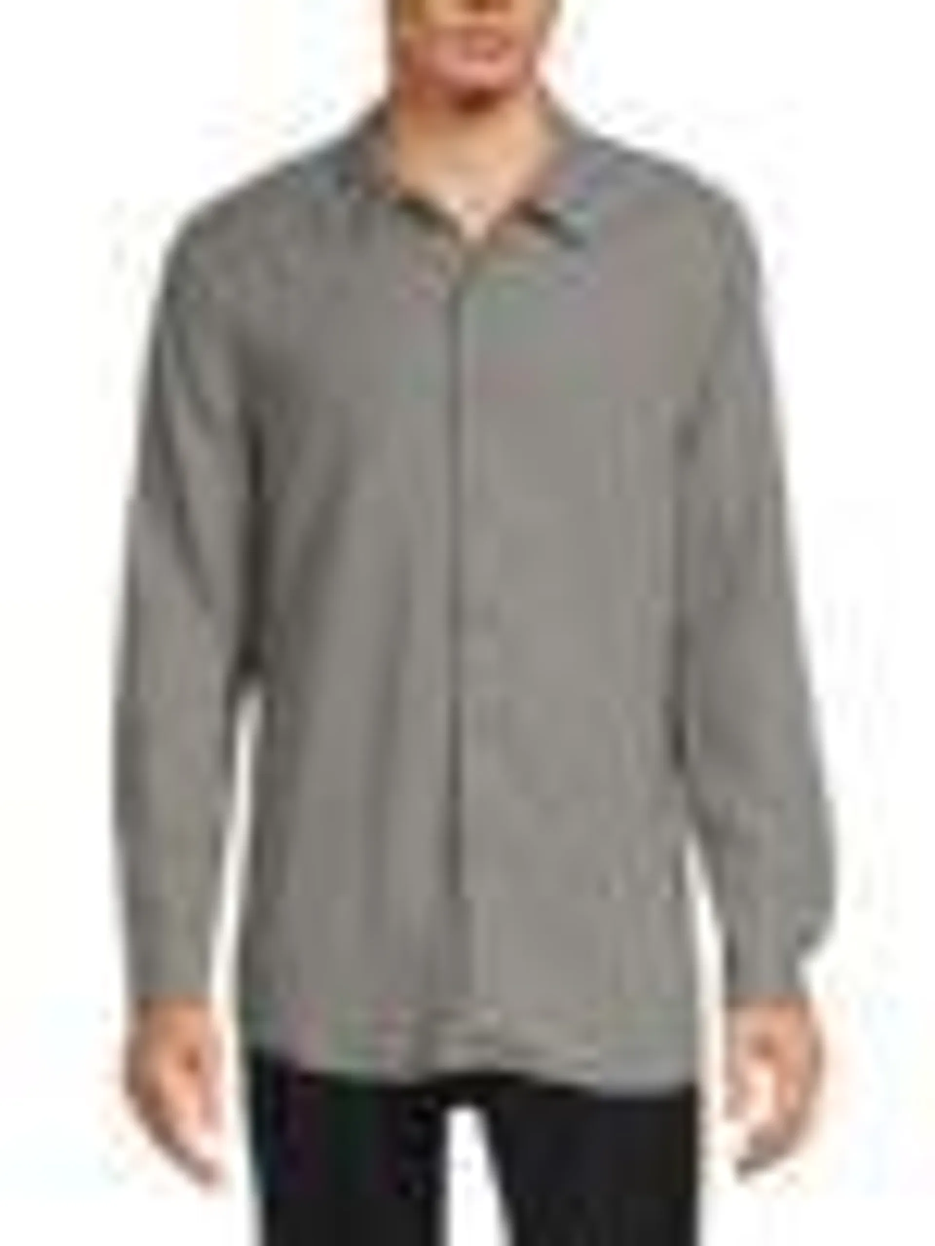 Long Sleeve Linen Blend Shirt