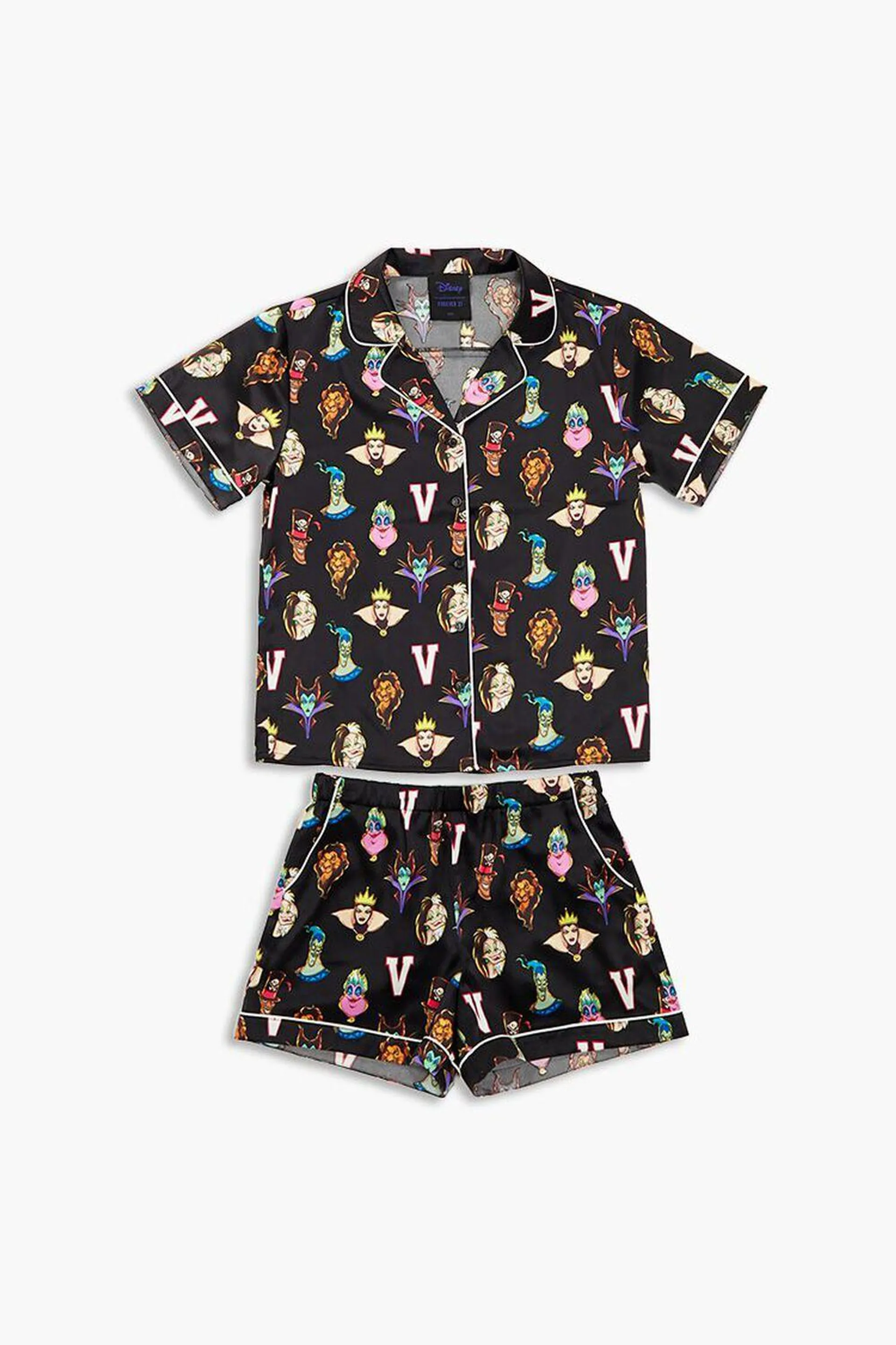 Girls Disney Villains Pajama Shirt & Shorts Set (Kids)