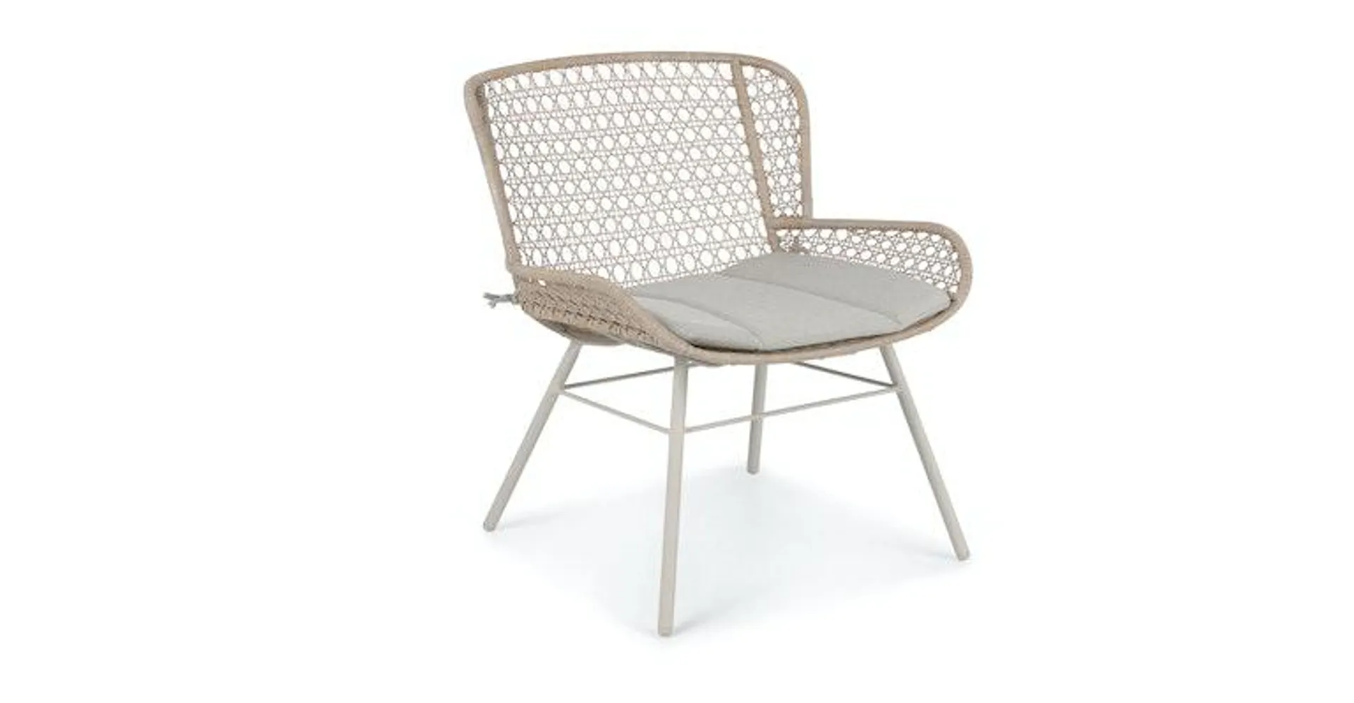Lobbii Linen Brown Lounge Chair