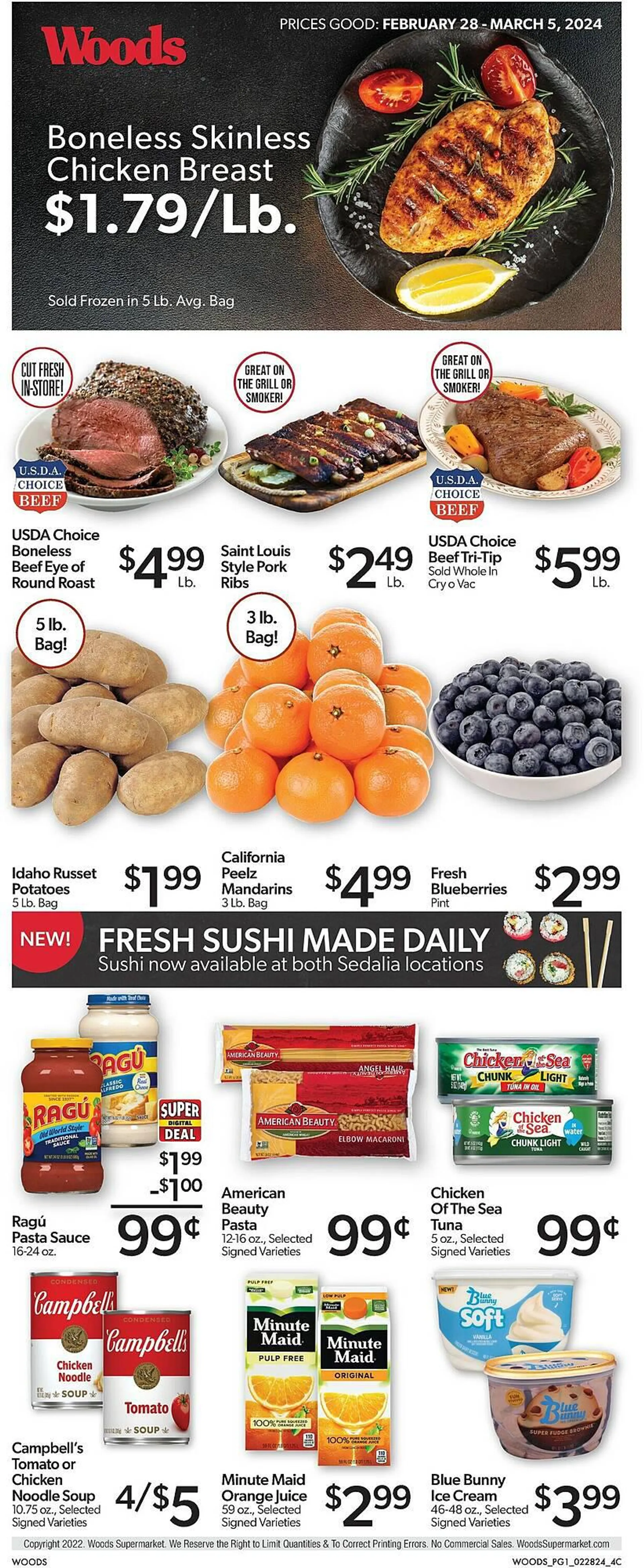 Weekly ad Woods Supermarket Weekly Ad from February 28 to March 5 2024 - Page 