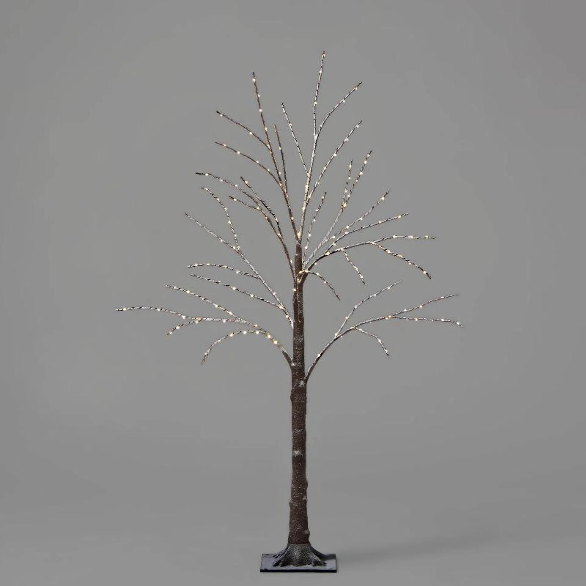 4' Brown Flocked Tree Dew Drop Christmas LED Novelty Sculpture Warm White - Wondershop™