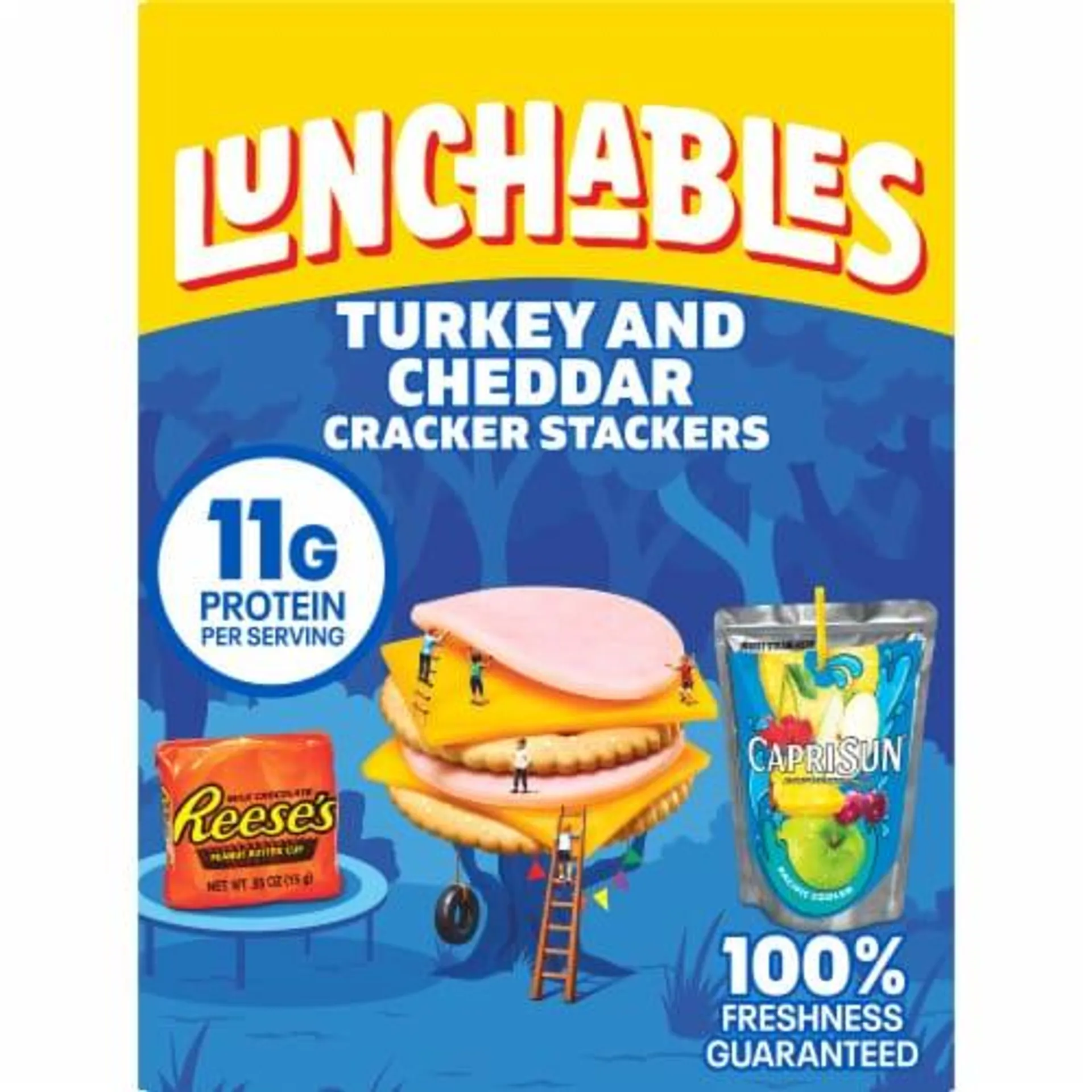 Lunchables Turkey & Cheddar Cracker Stackers with Capri Sun Drink & Reese's Cup Kids Lunch Meal Kit