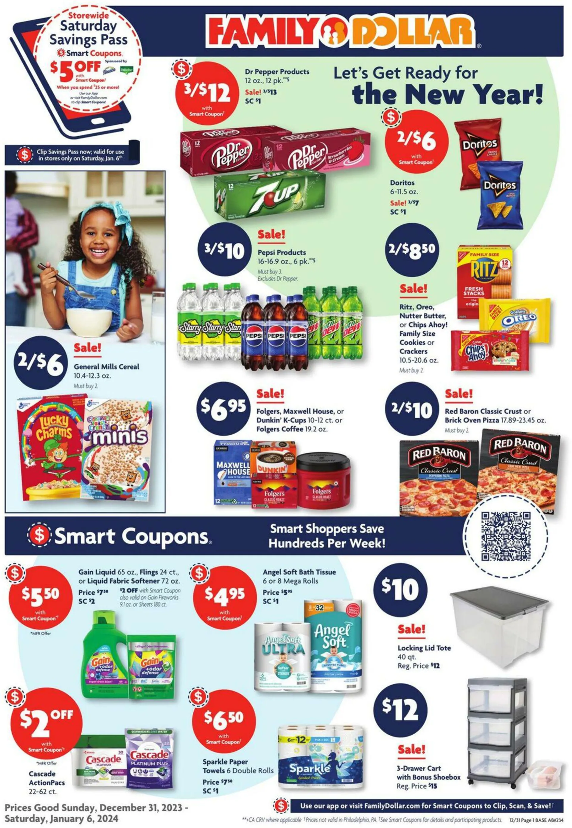 Weekly ad Family Dollar Current weekly ad from December 31 to January 6 2024 - Page 1