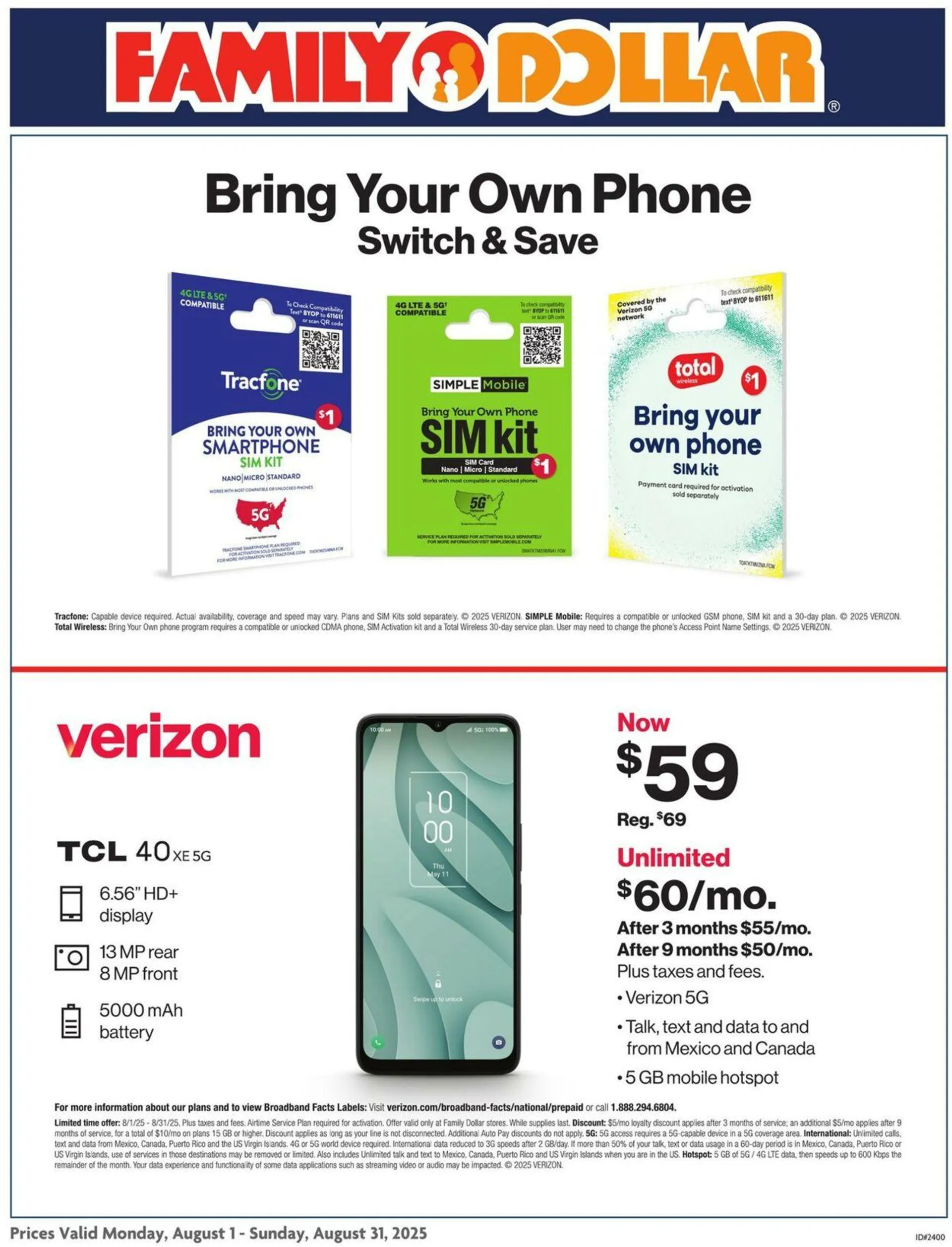Weekly ad Family Dollar Current weekly ad from August 1 to August 31 2025 - Page 1