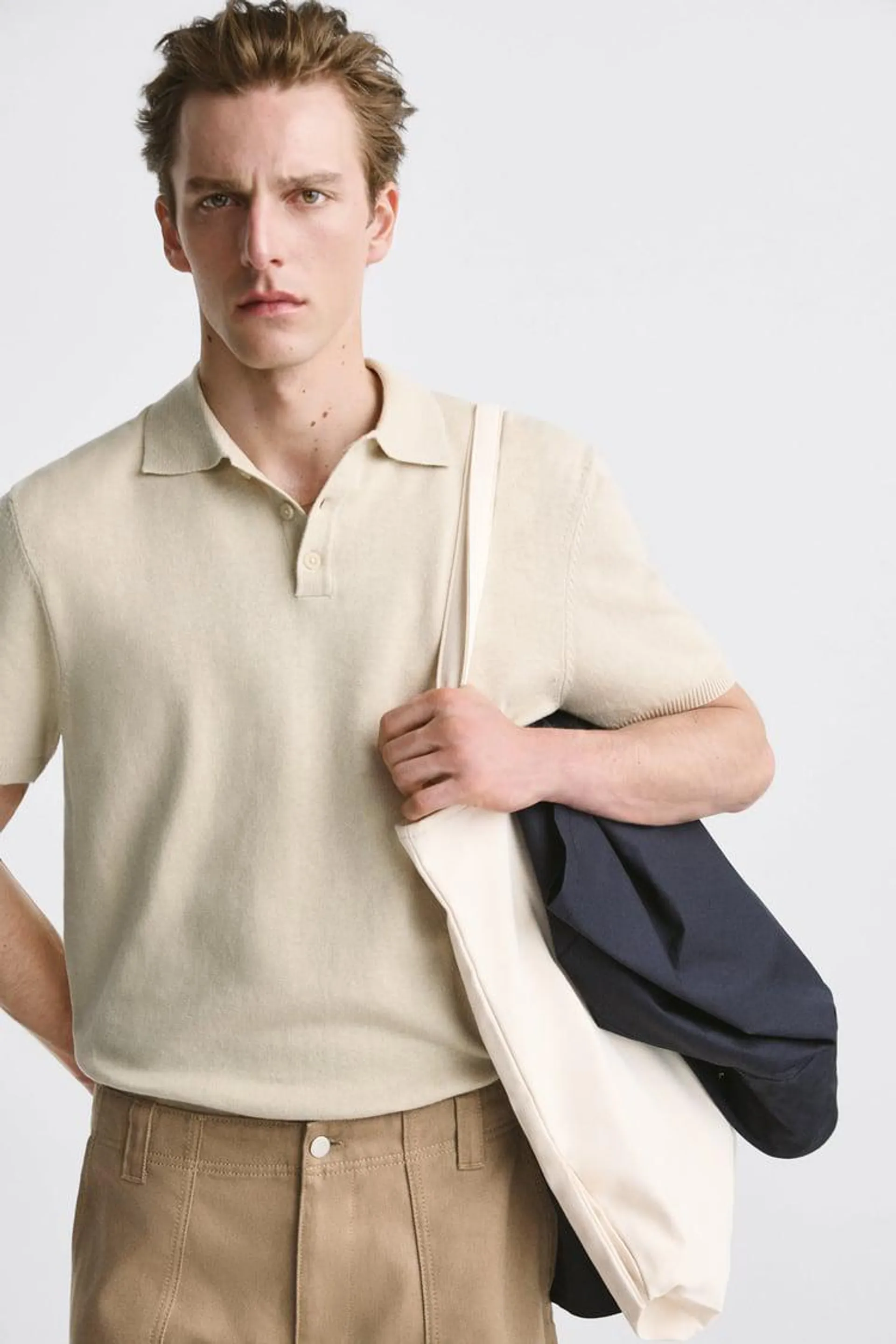 LINEN - COTTON KNIT POLO