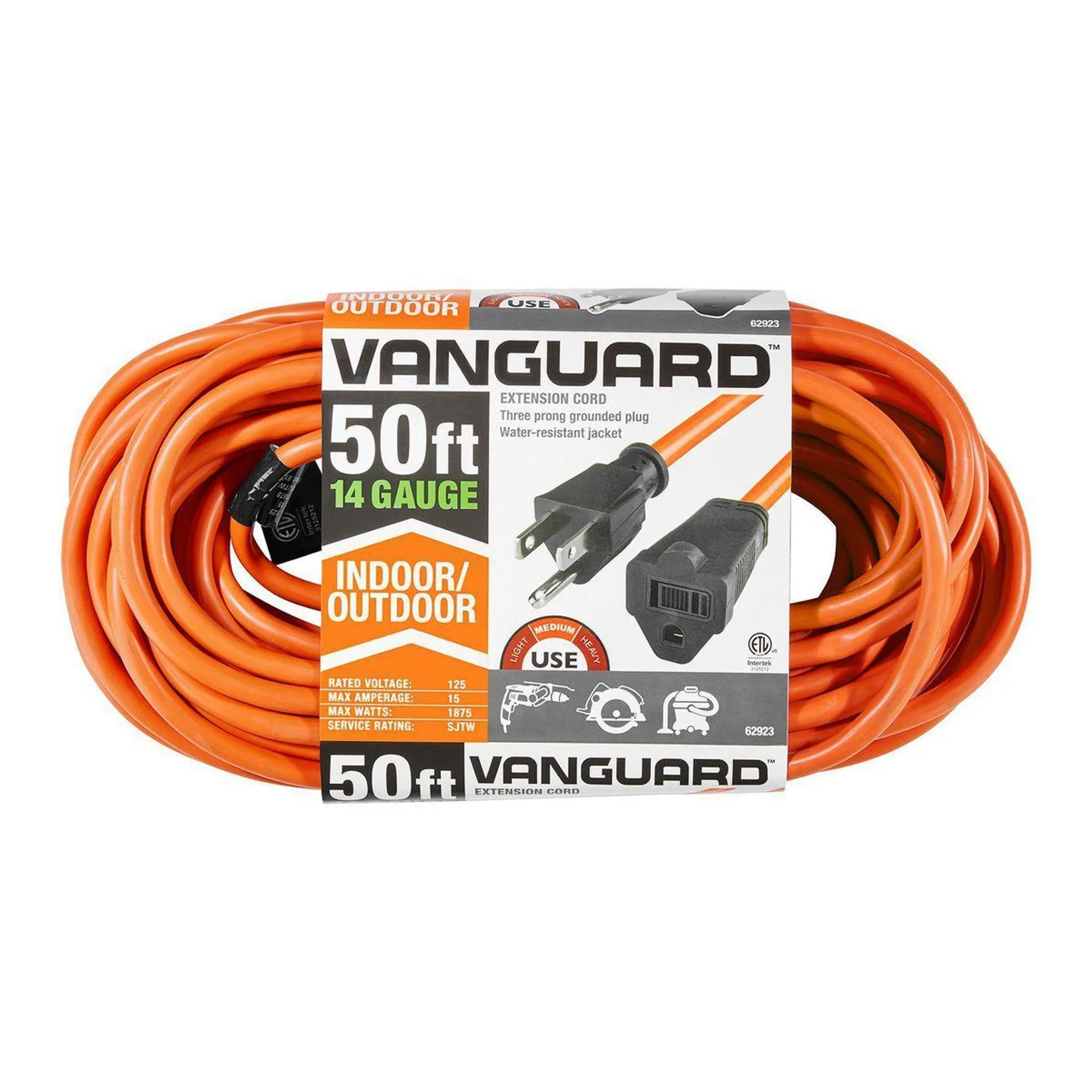 50 ft. x 14/3 Gauge Indoor/Outdoor Extension Cord, Orange