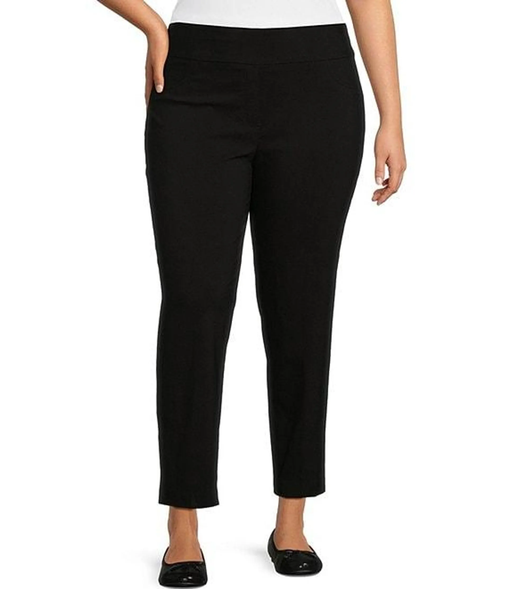 Plus Size Pull-On Solar Millennium Tech Ankle Pants