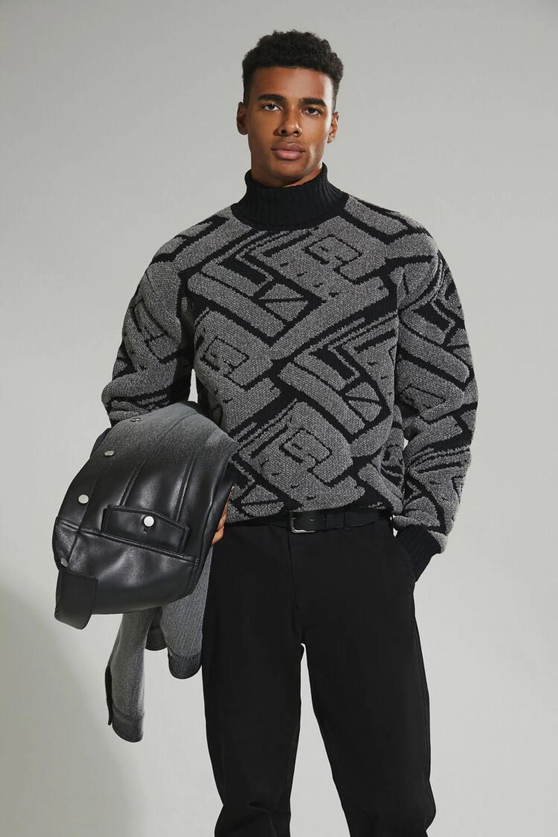 Geo Turtleneck Sweater