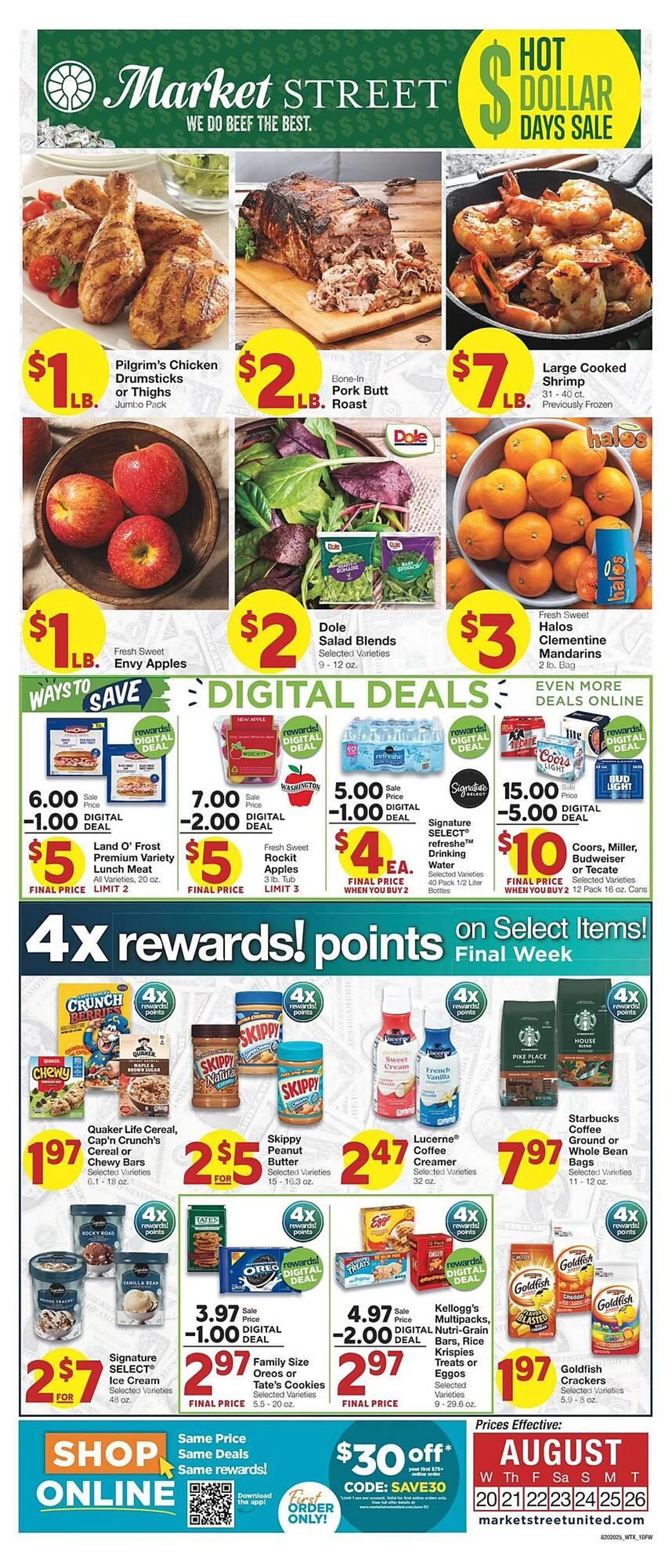 Weekly ad Market Street Weekly Ad from August 20 to August 26 2025 - Page 1