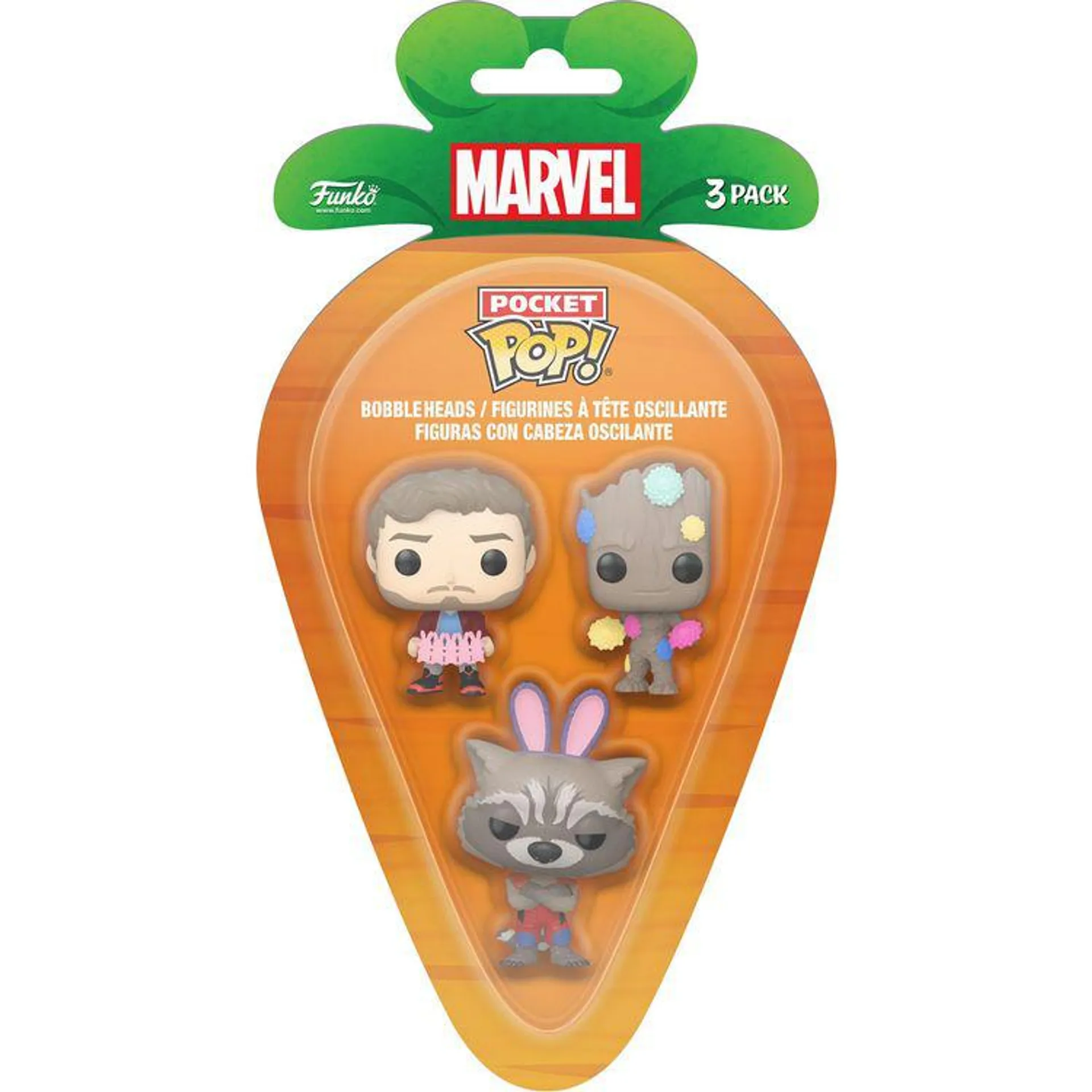 Carrot Pocket POP: Marvel- Star-Lord, Groot & Rocket 3 Pack