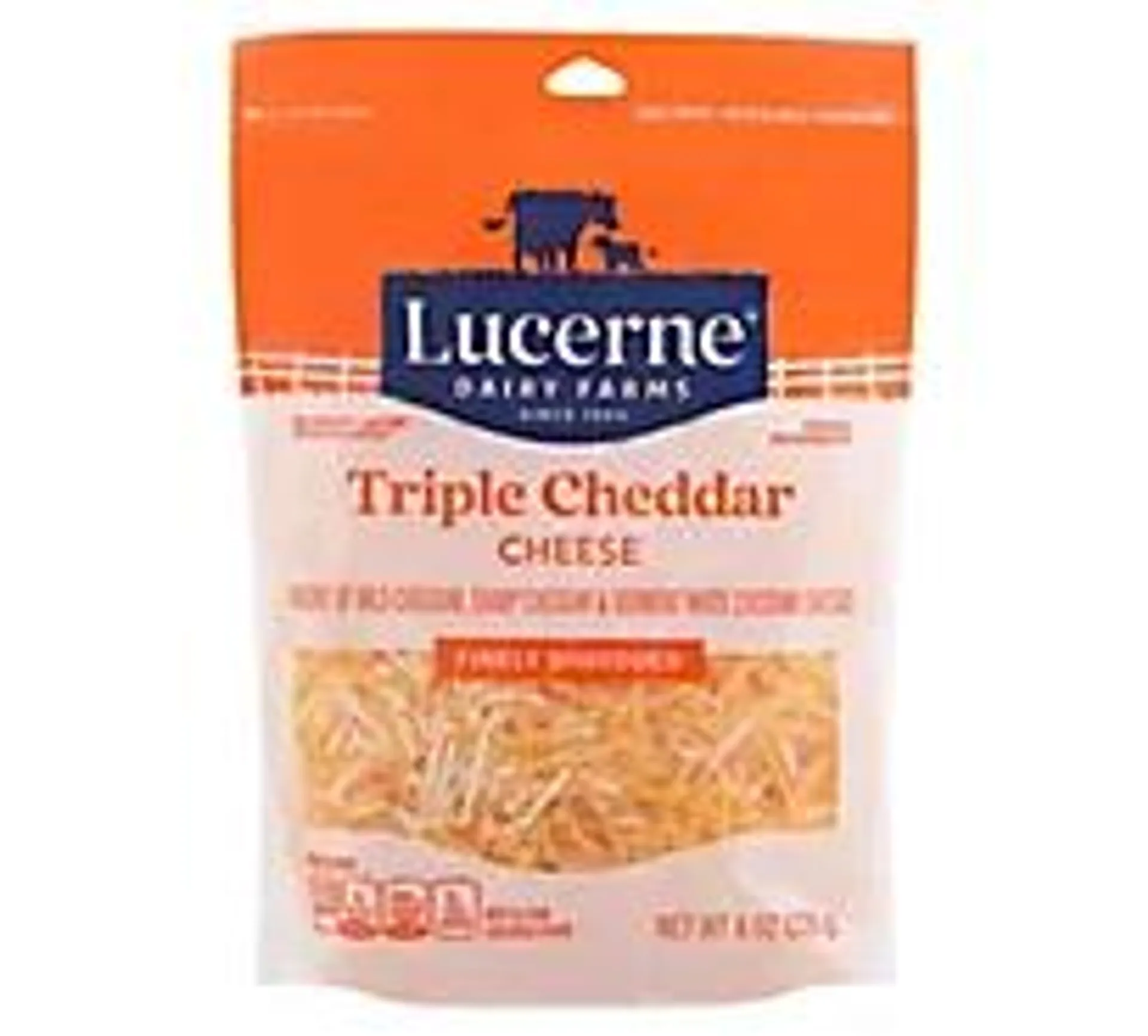 Lucerne Cheese Finely Shredded Triple Cheddar - 8 Oz