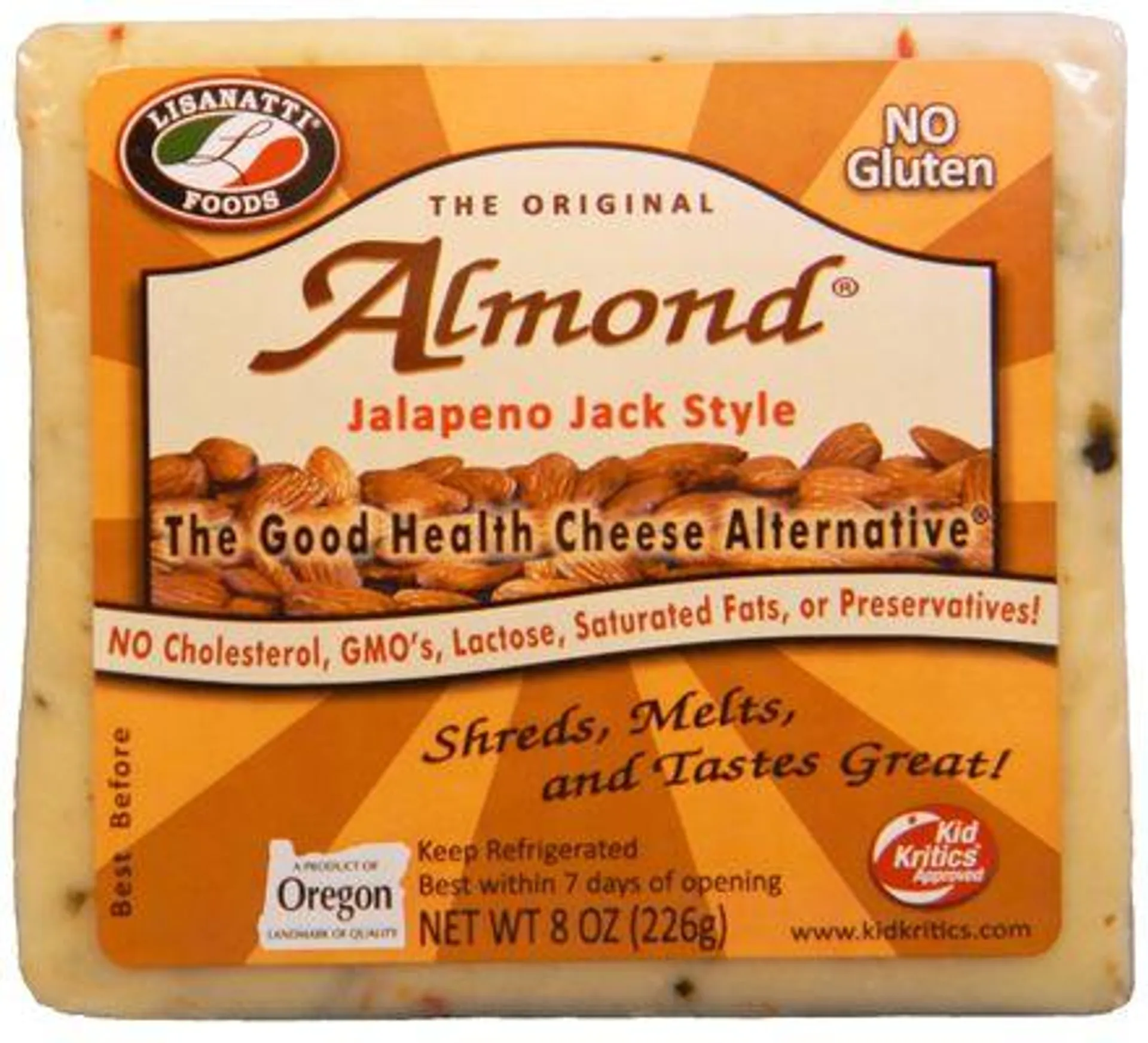 Lisanatti The Original Almond Jalapeno Jack Style Cheese