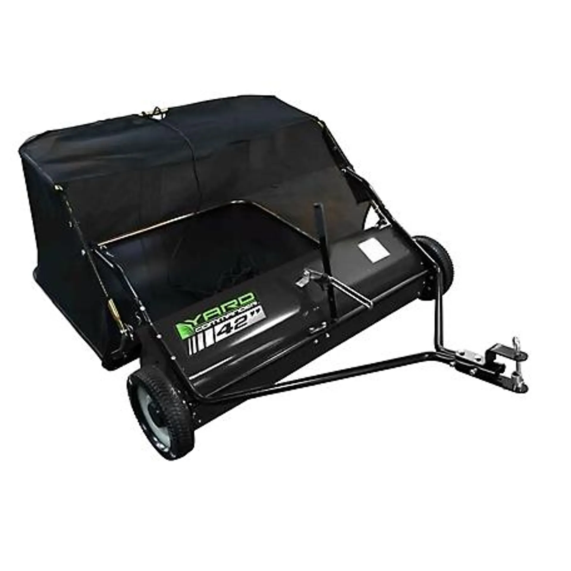 Yard Commander 42 in. Tow Behind Lawn Sweeper, 17.79 cu. ft. Hopper Capacity, 4 Durable 10 in. Nylon Brushes, Adjustable Height