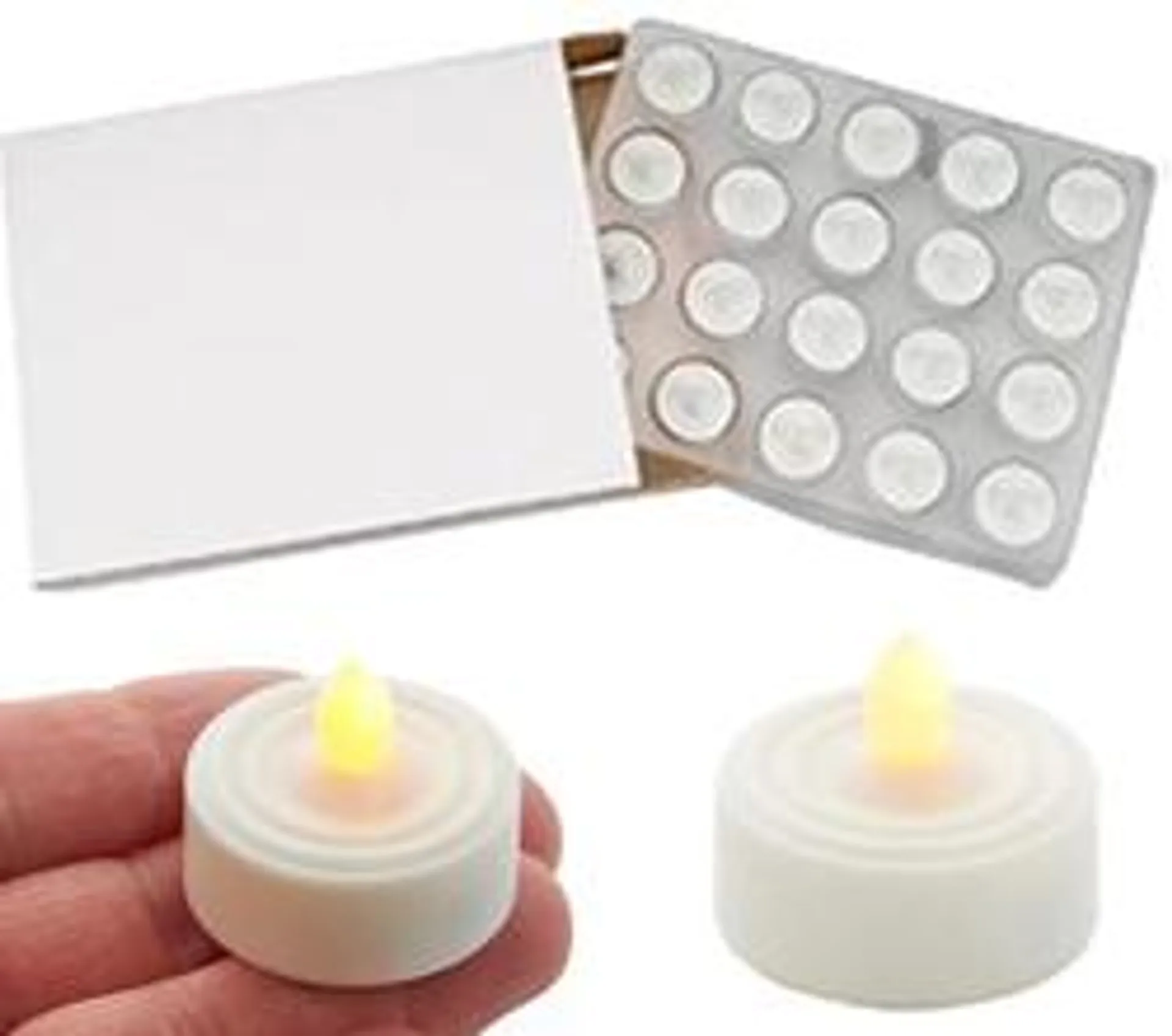 LED Battery Operated Flickering Tea Light Candles (Package of 20 pieces)