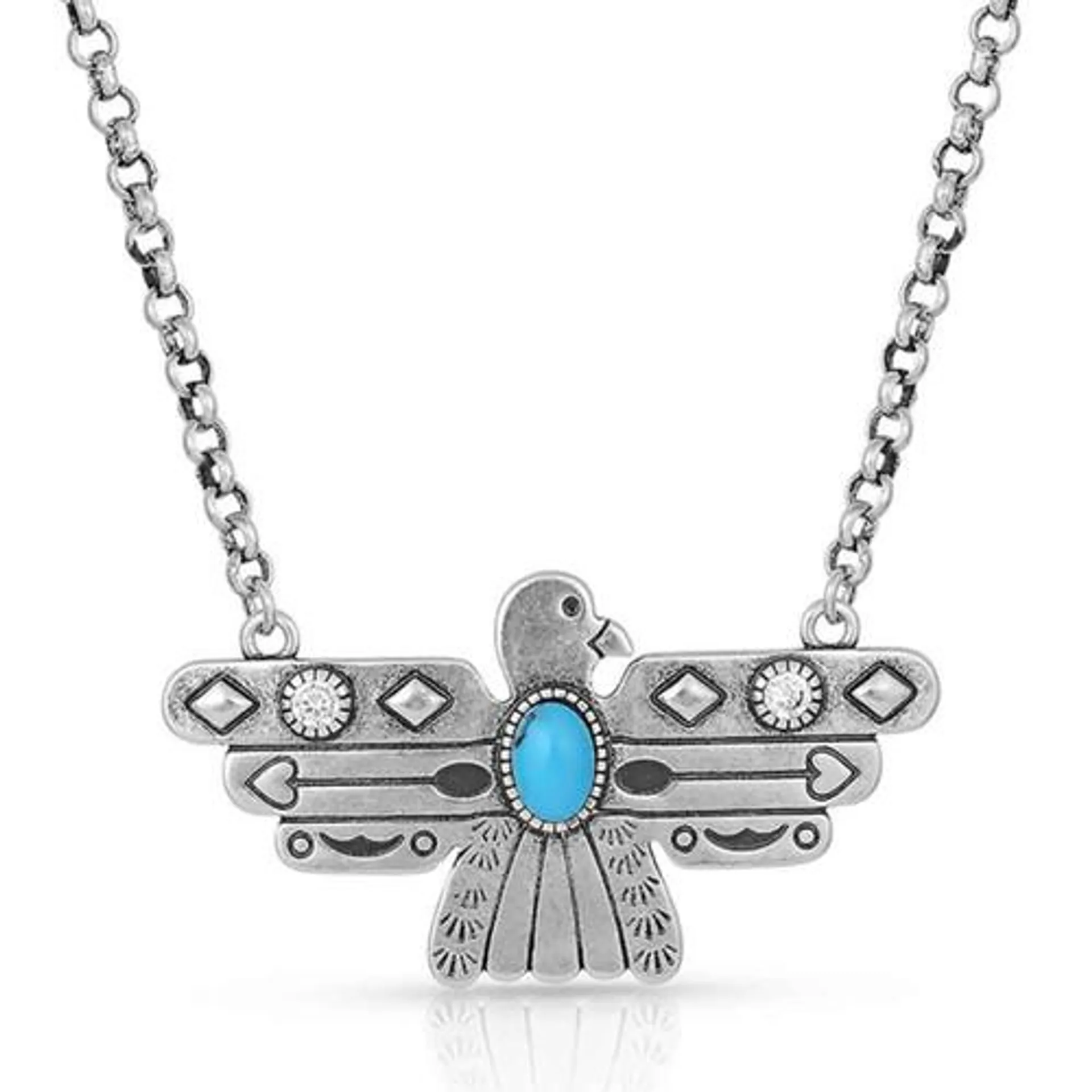 Montana Silversmiths Rising Above Thunderbird Turquoise Necklace