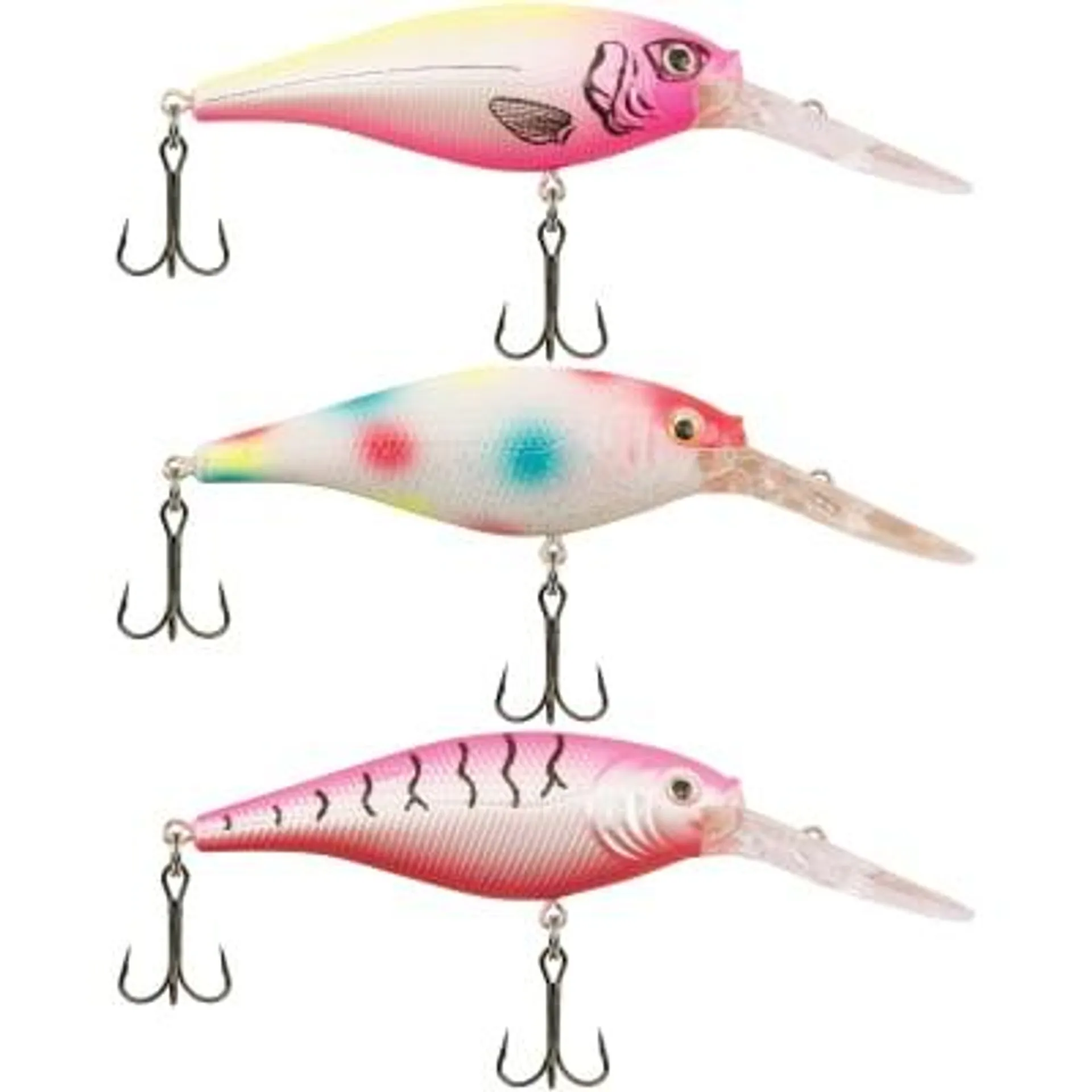 Berkley Flicker Shad Pink Tiger/Circus Star/Pink Lemonade Pro Pack - 3 Pk.