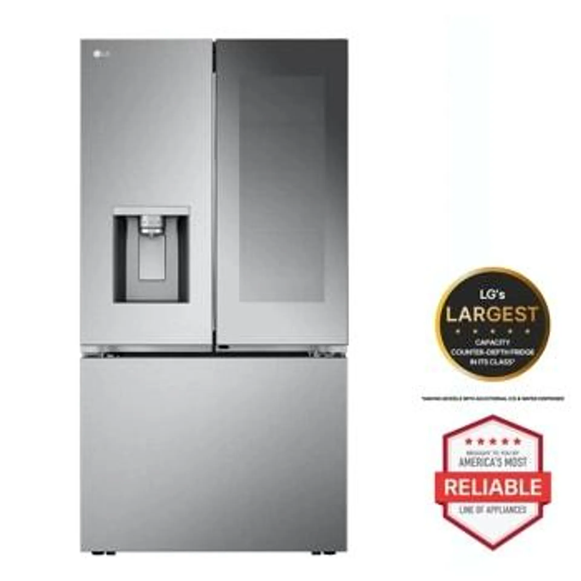 36-inch Wide InstaView® Counter-Depth MAX™ Refrigerator - 26 cu. ft. - LRYKC2606S