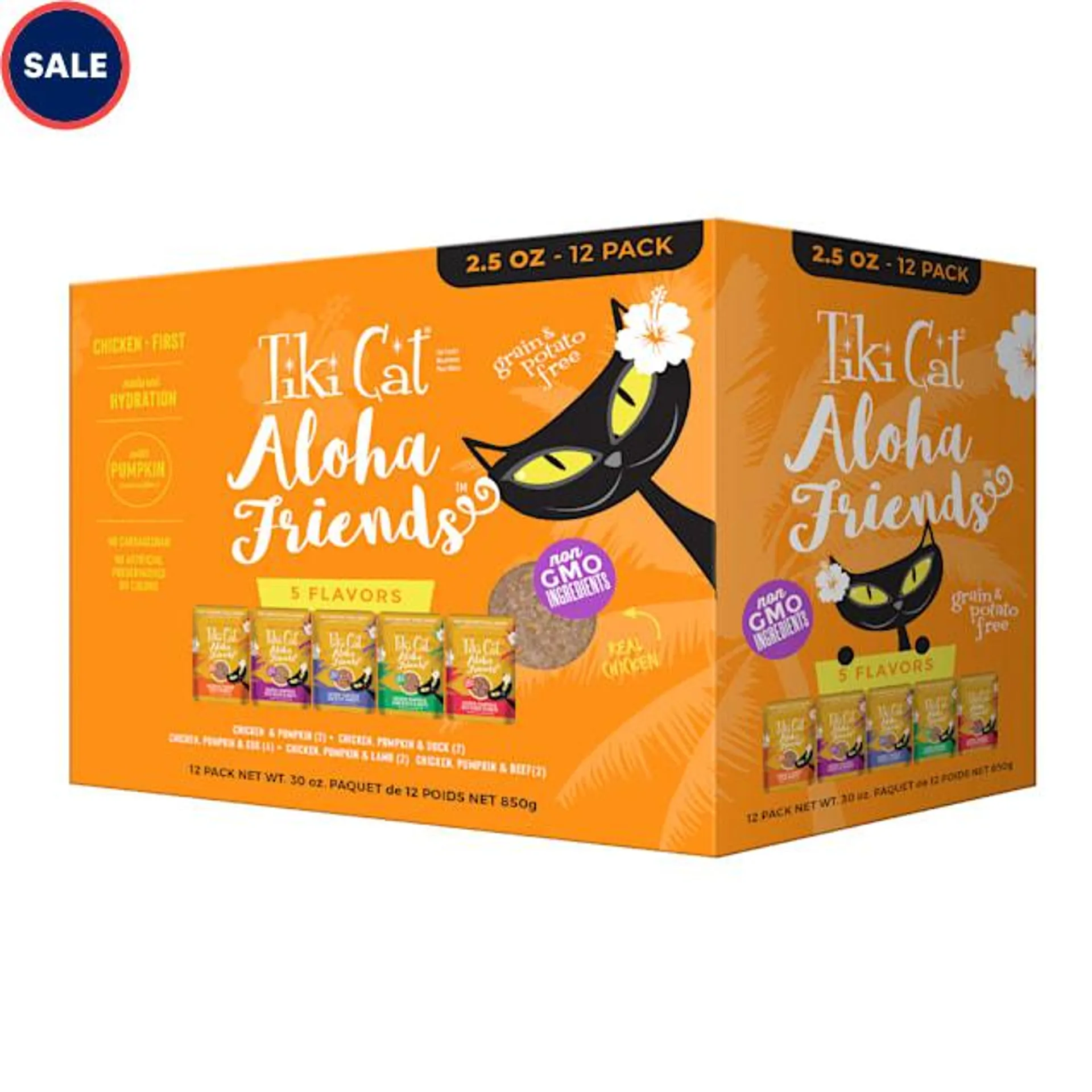 Tiki Cat Aloha Friends Chicken Wet Food Variety Pack, 2.5 oz., Count of 12