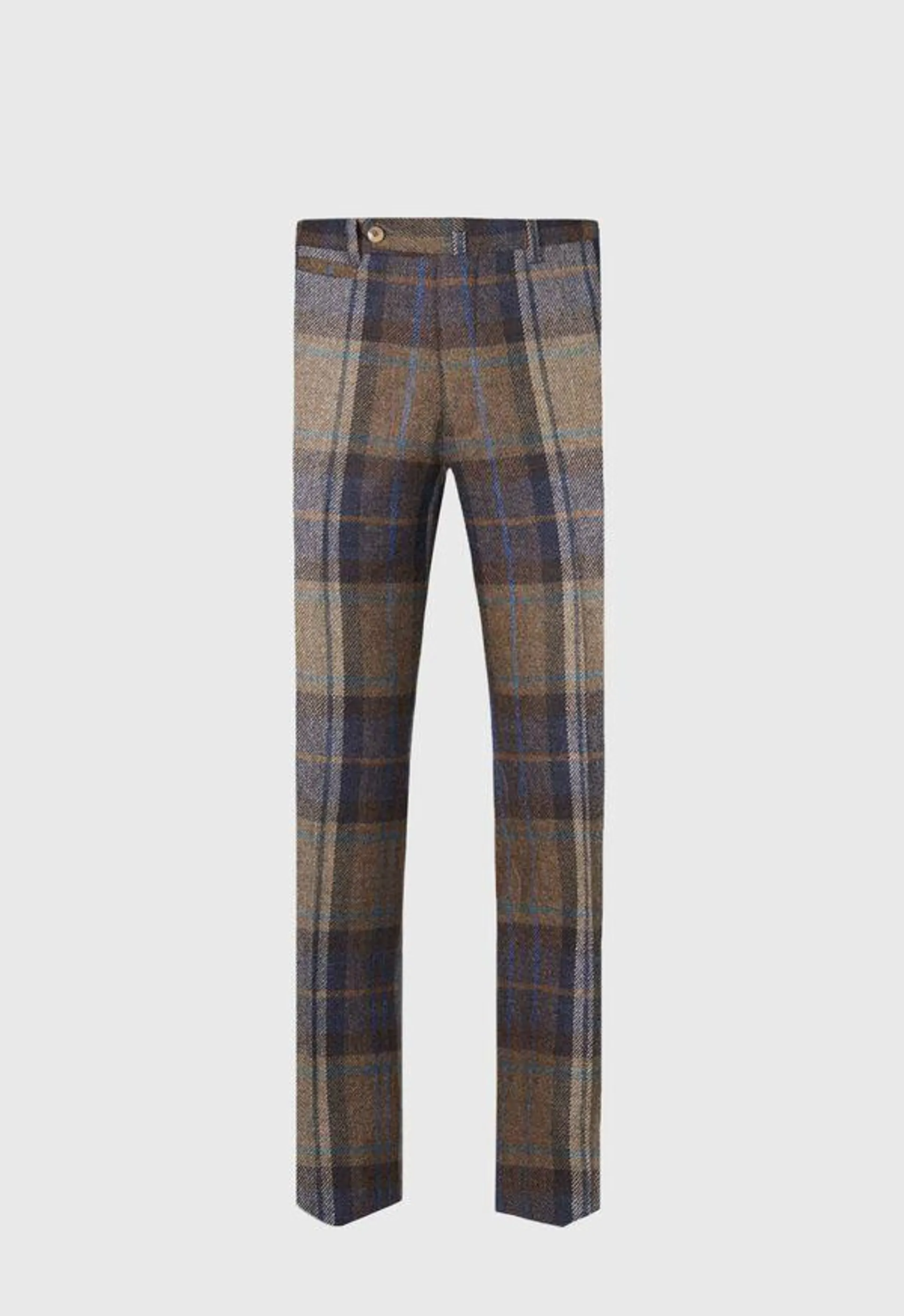 Shetland Wool Plaid Trouser