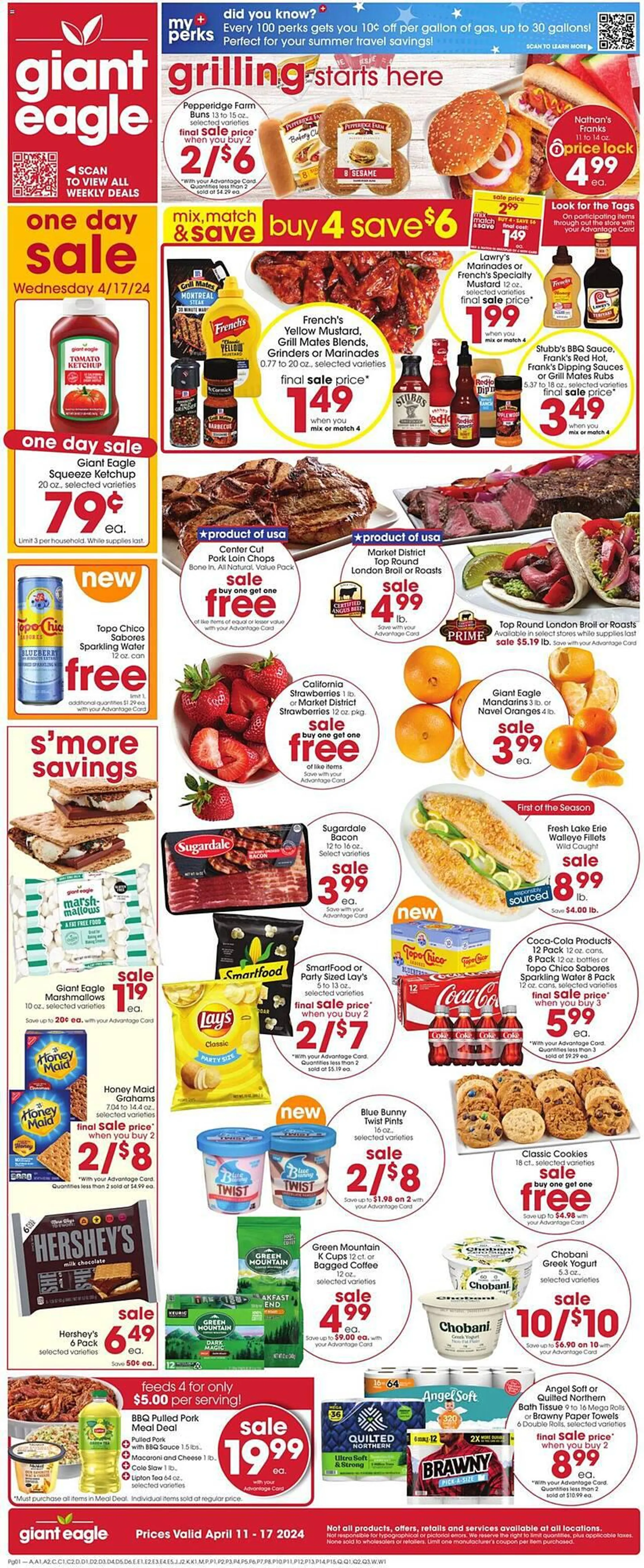Weekly ad Giant Eagle Weekly Ad from April 11 to April 17 2024 - Page 1
