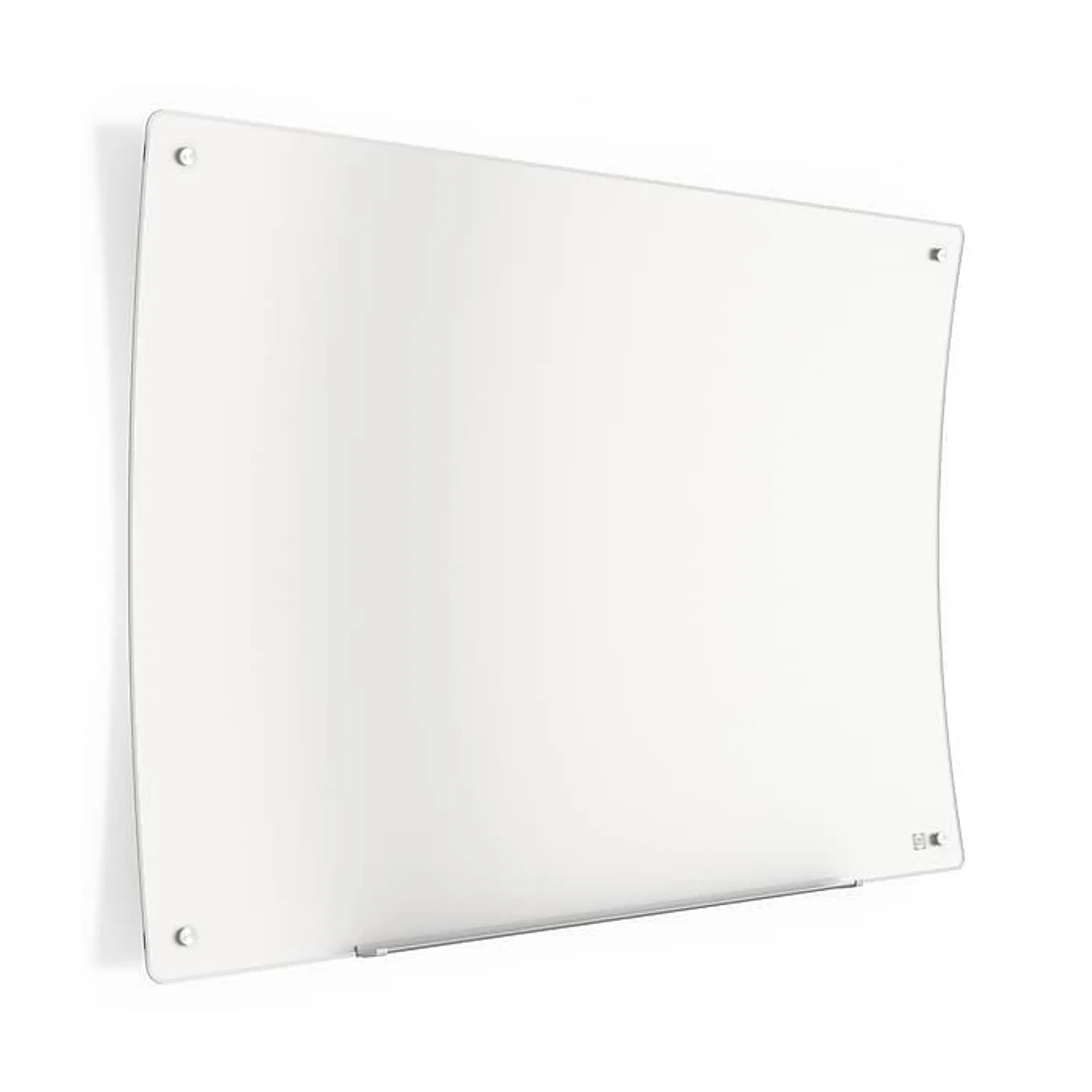 TRU RED™ Ergonomic Curved Magnetic Glass Dry-Erase Whiteboard,