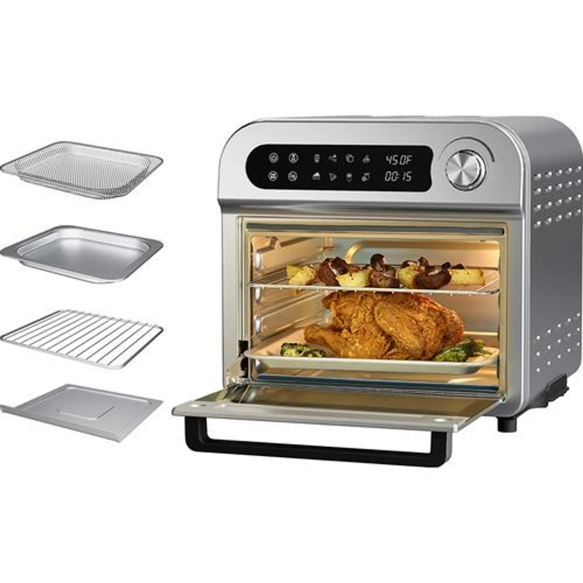 12QT Digital Air Fryer Oven in Stainless Steel