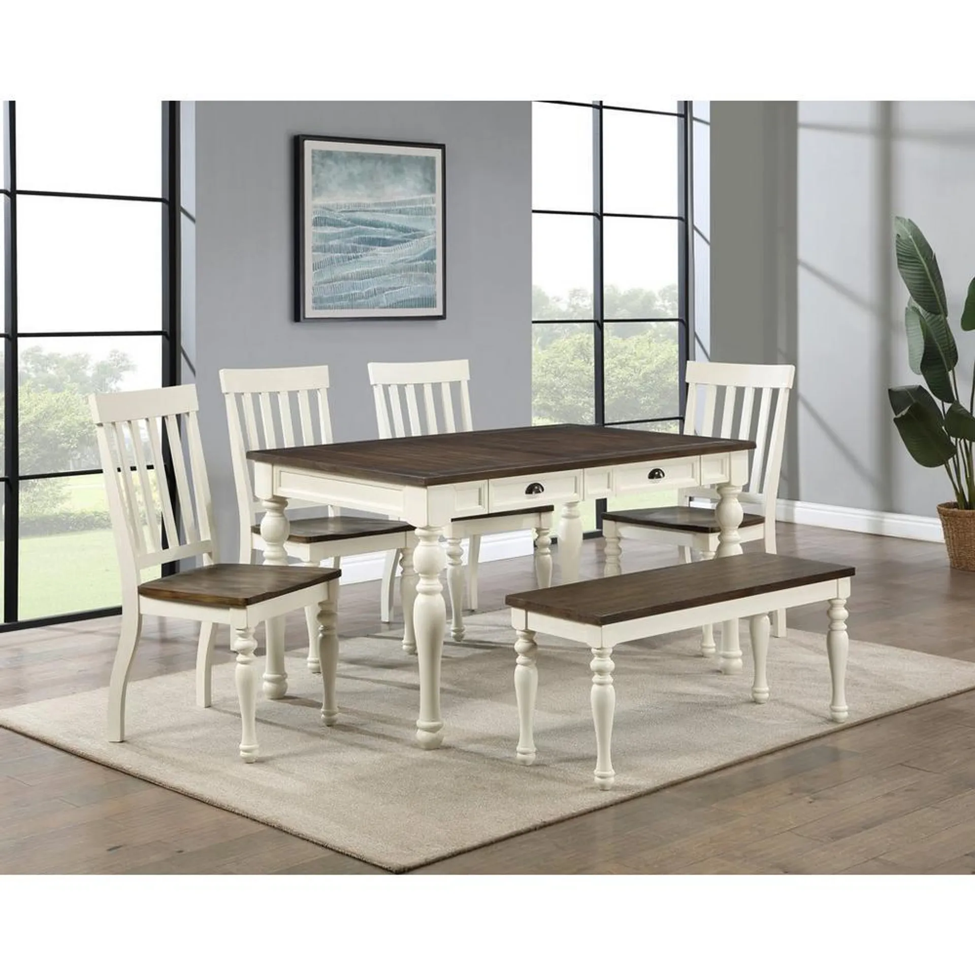 Joanna 6 - Piece Dining Set w/ Bench