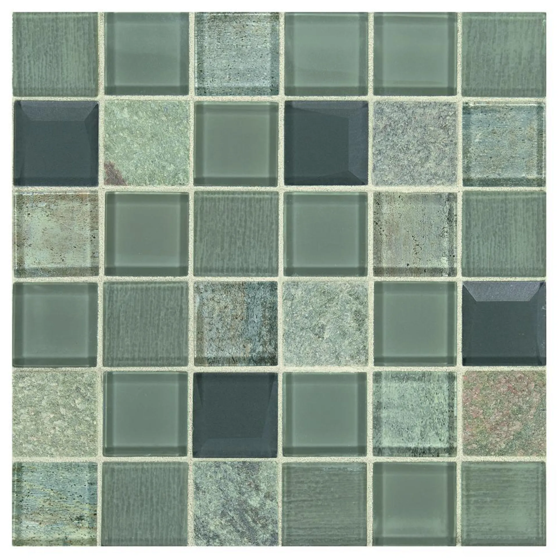 Mohawk® Brightmore Lake Shore 12 x 12 Glass and Stone Mosaic Tile