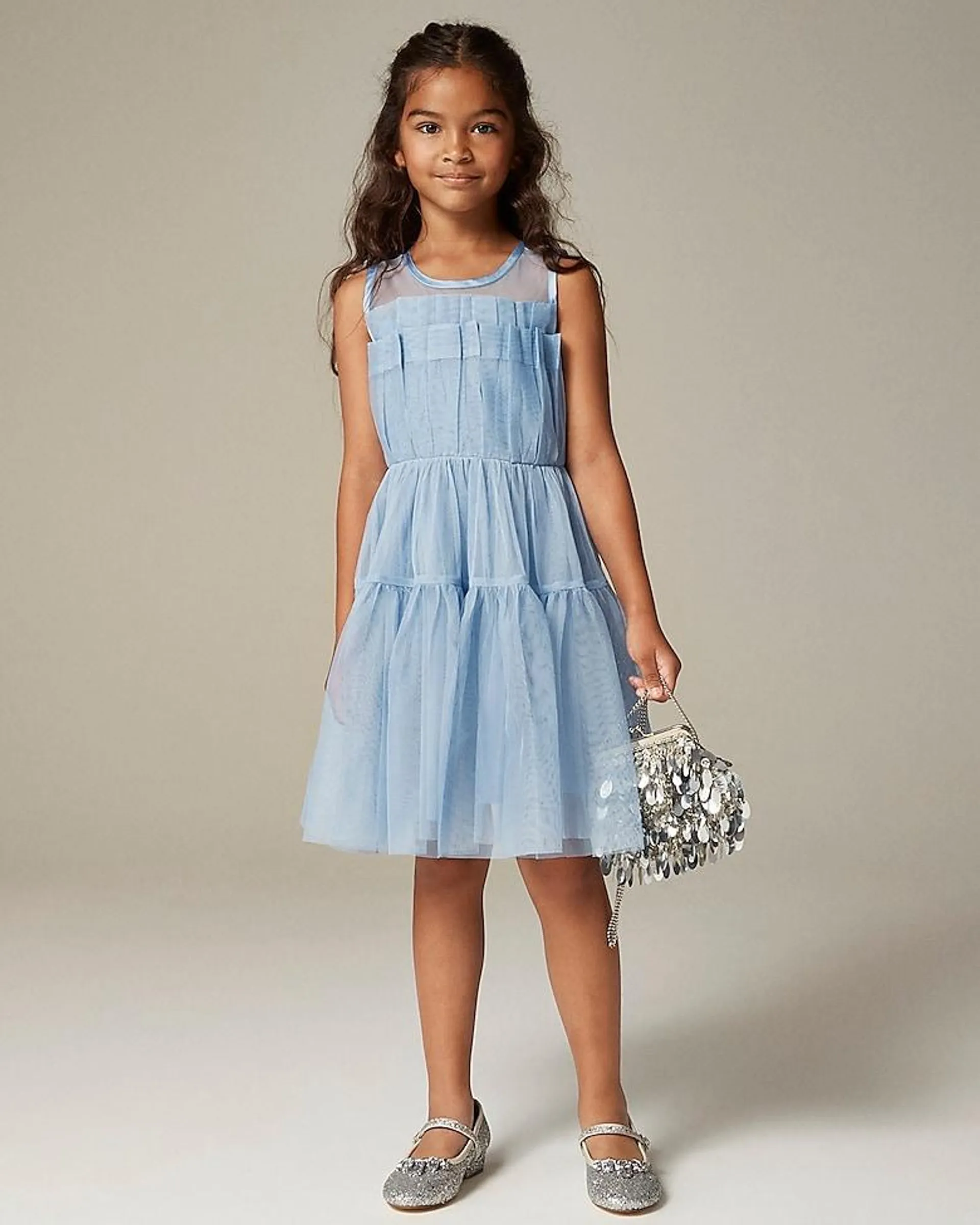 Girls' tiered tulle dress