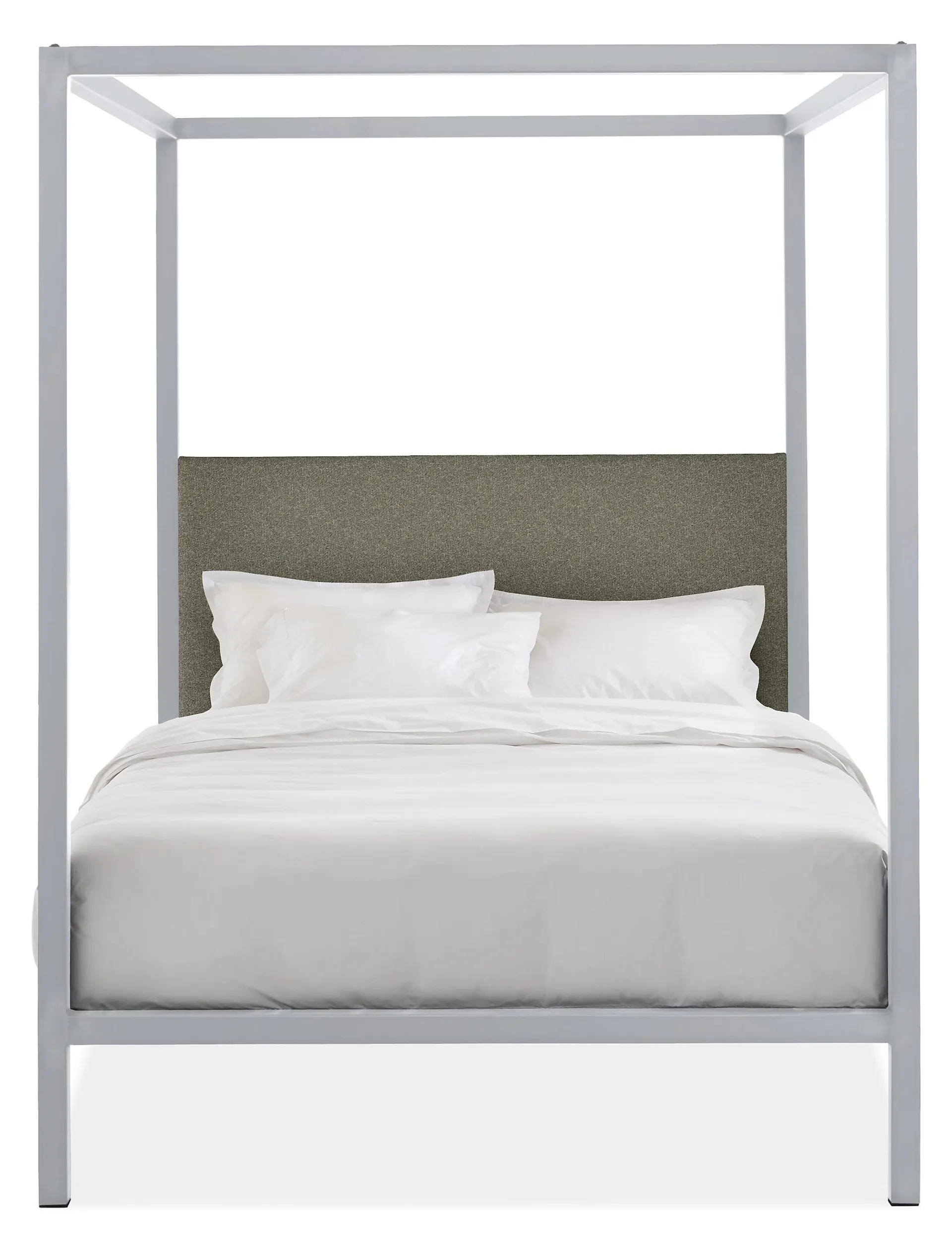 Architecture Full Bed in Tatum Salt with Silver Frame