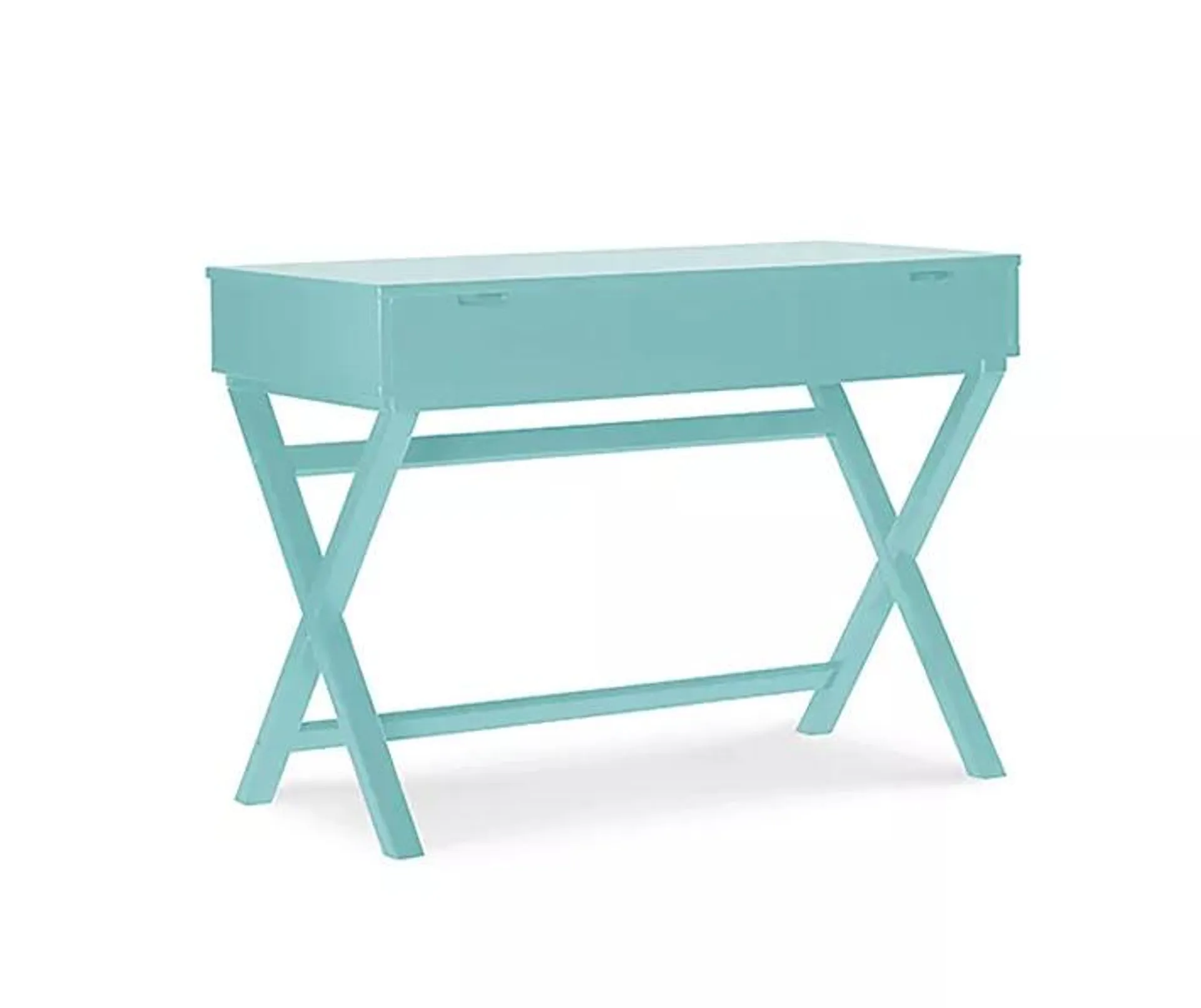 Kari Turquoise Lift-Top Campaign Desk