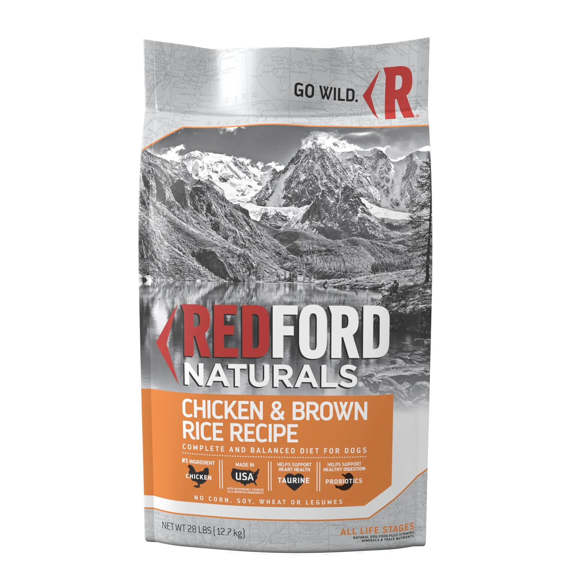 Redford Naturals Chicken & Brown Rice Recipe Dog Food, 28 Pounds