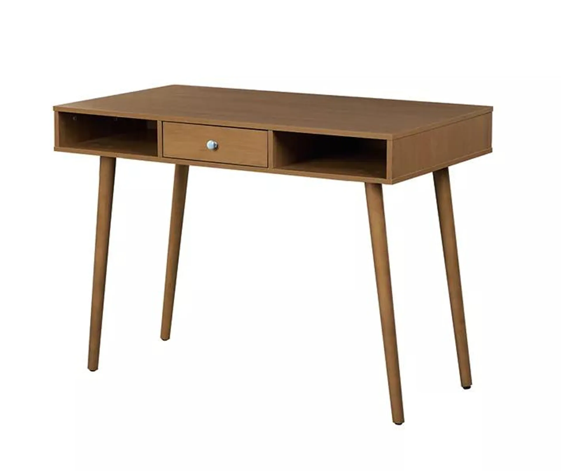 Brown Wood Tapered Leg Writing Desk