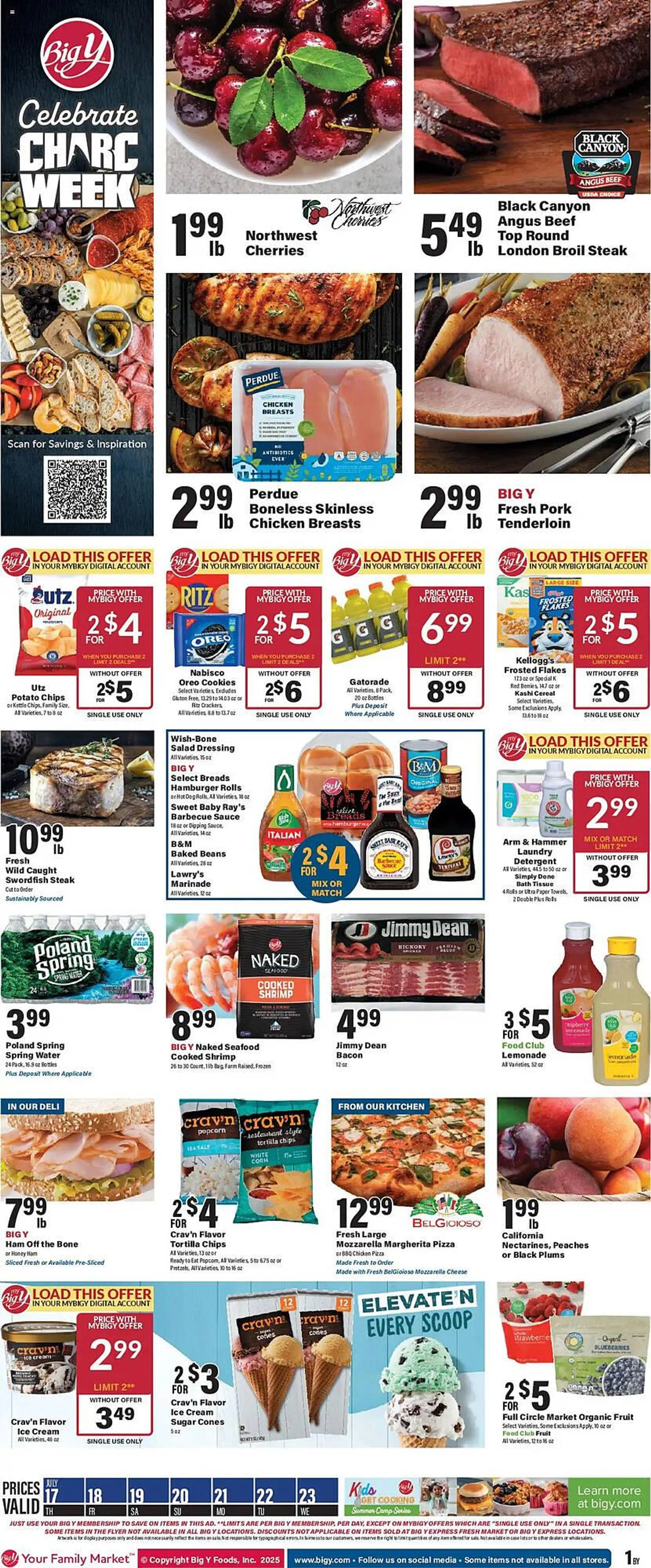 Weekly ad Big Y Weekly Ad from July 17 to July 23 2025 - Page 1