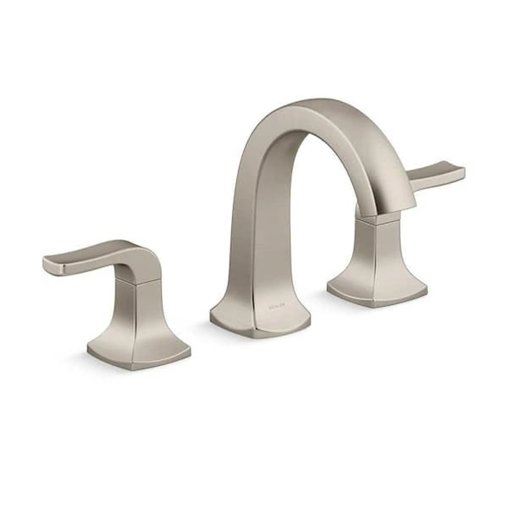 Rubicon 8 in. Widespread Double Handle High Arc Bathroom Faucet in Vibrant Brushed Nickel