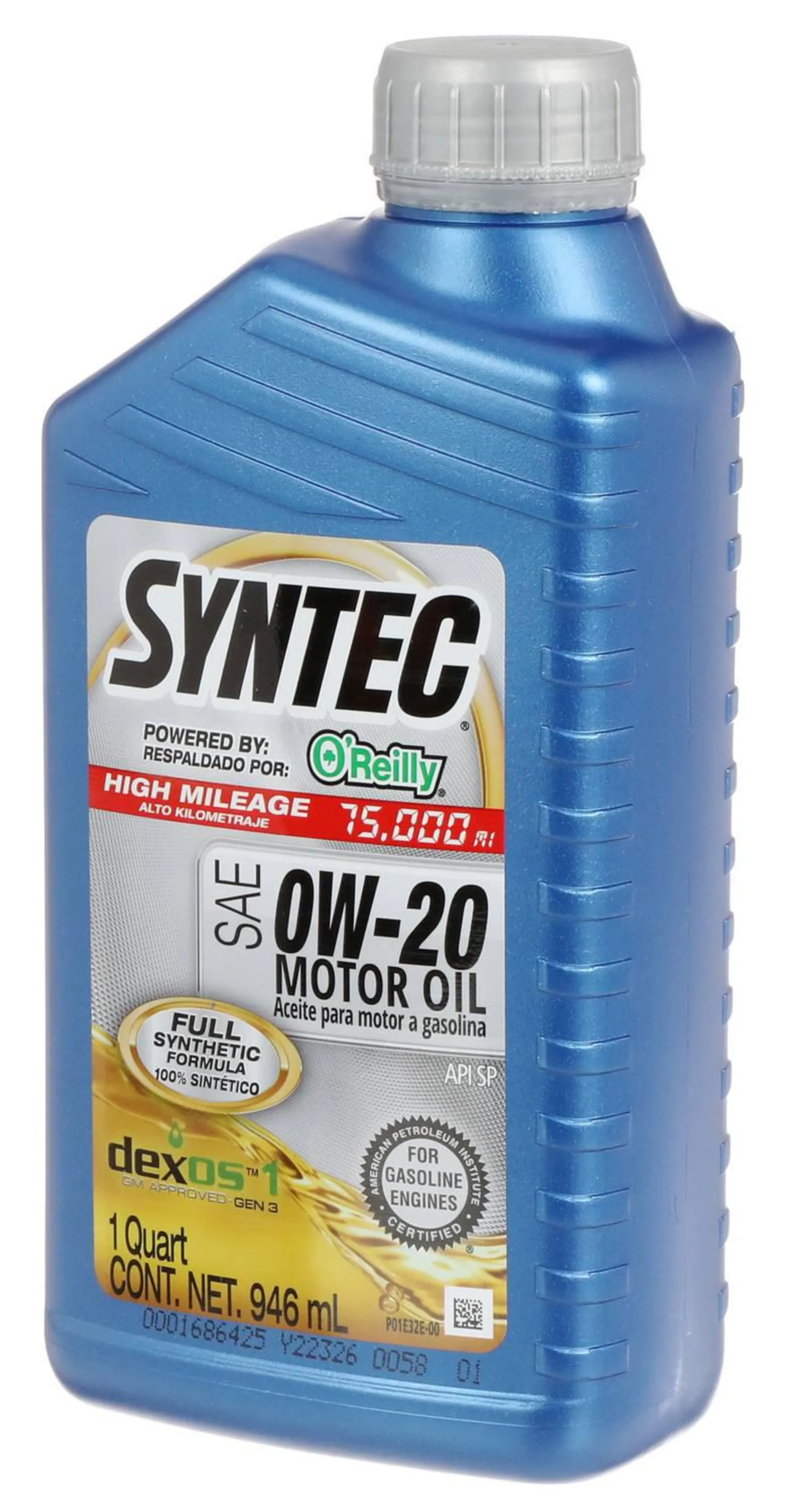 SYNTEC Full Synthetic Motor Oil 0W-20 - HI-SYN0-20