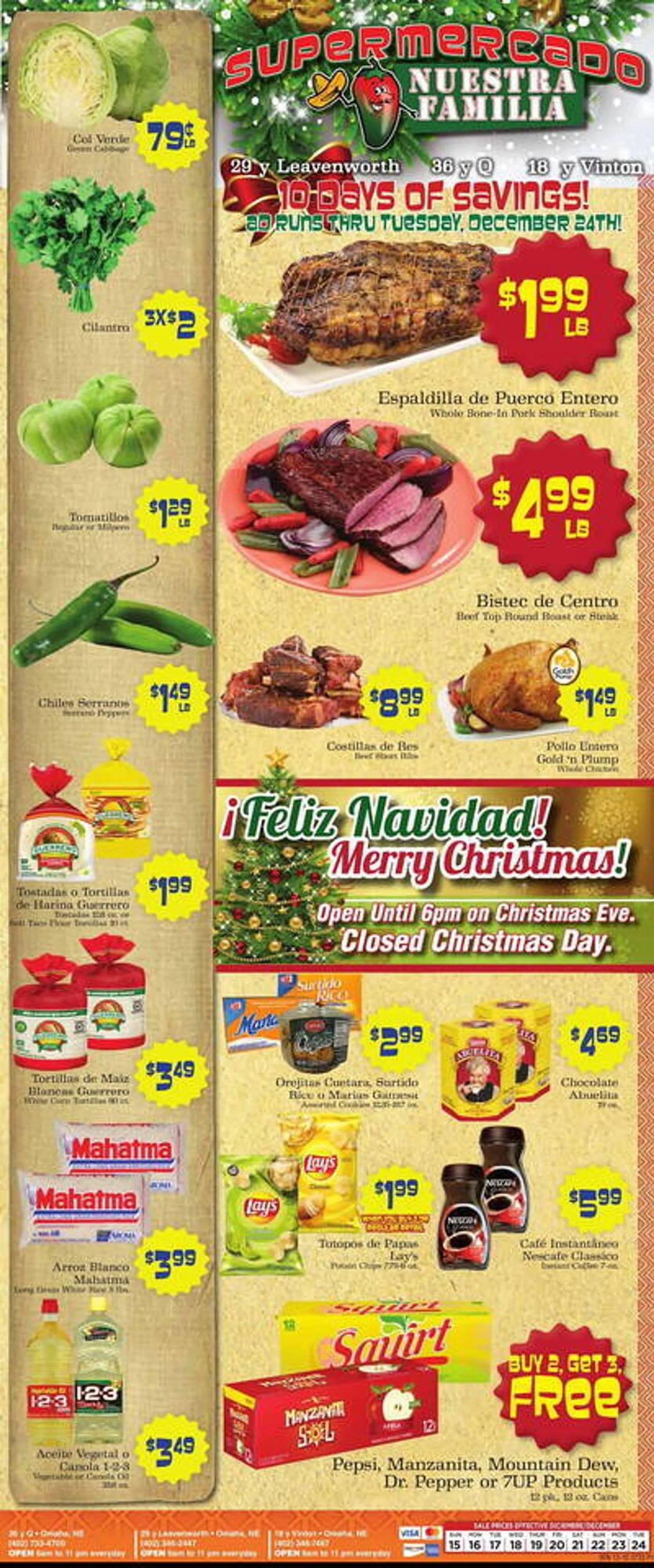 Supermercado Nuestra Familia Weekly Ad - 1