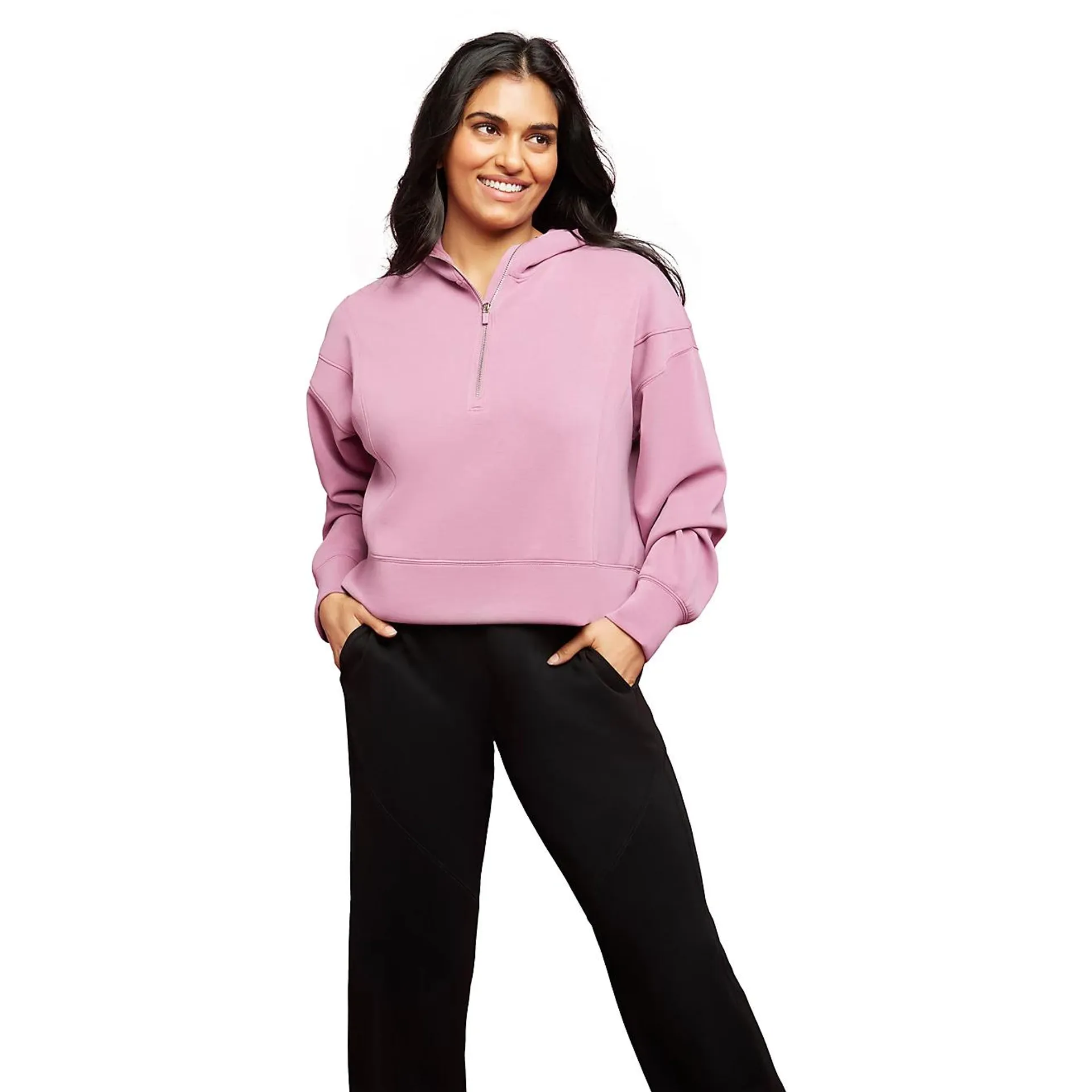 Danskin Women's Luxe Half Zip Hoodie