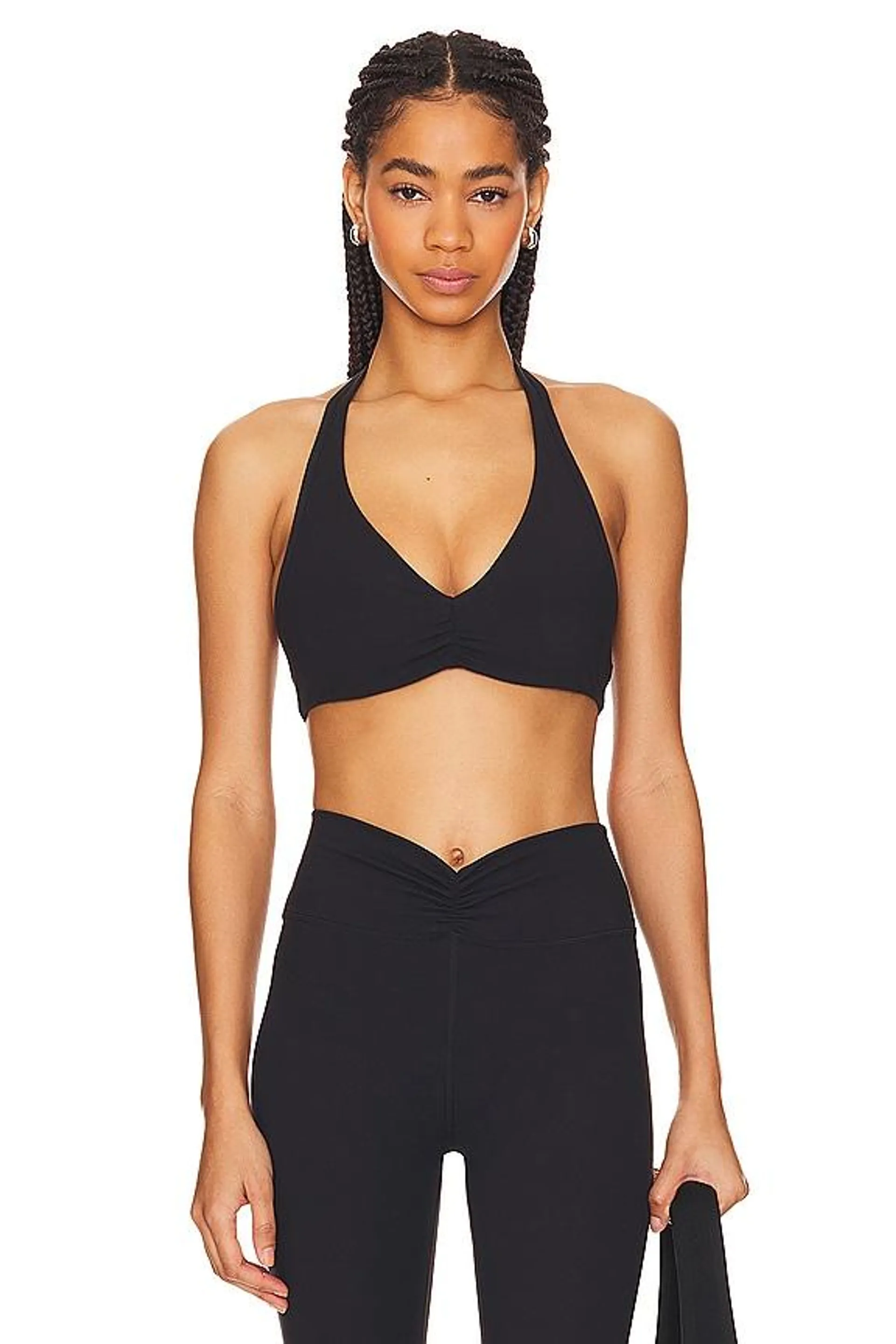 V Neck Halter Sports Bra