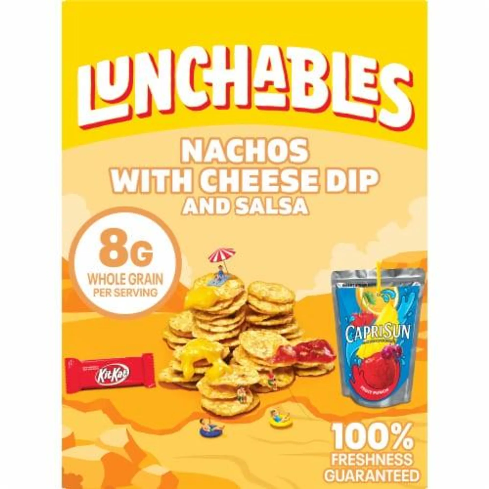 Lunchables Nachos Cheese & Salsa with Capri Sun Drink & Kit Kat Candy Bar Kids Lunch Meal Kit