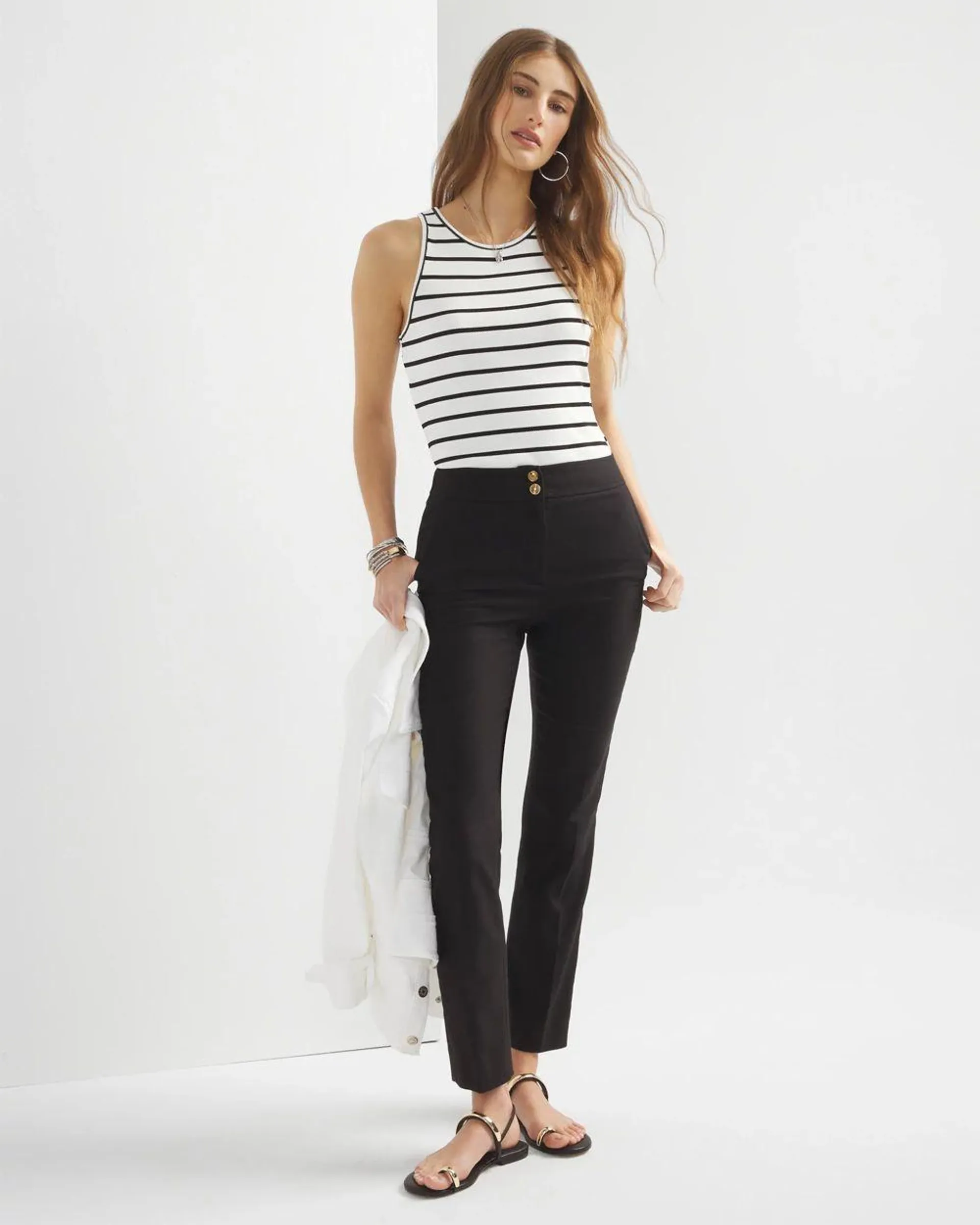 WHBM ® Jolie Straight Woven Pants