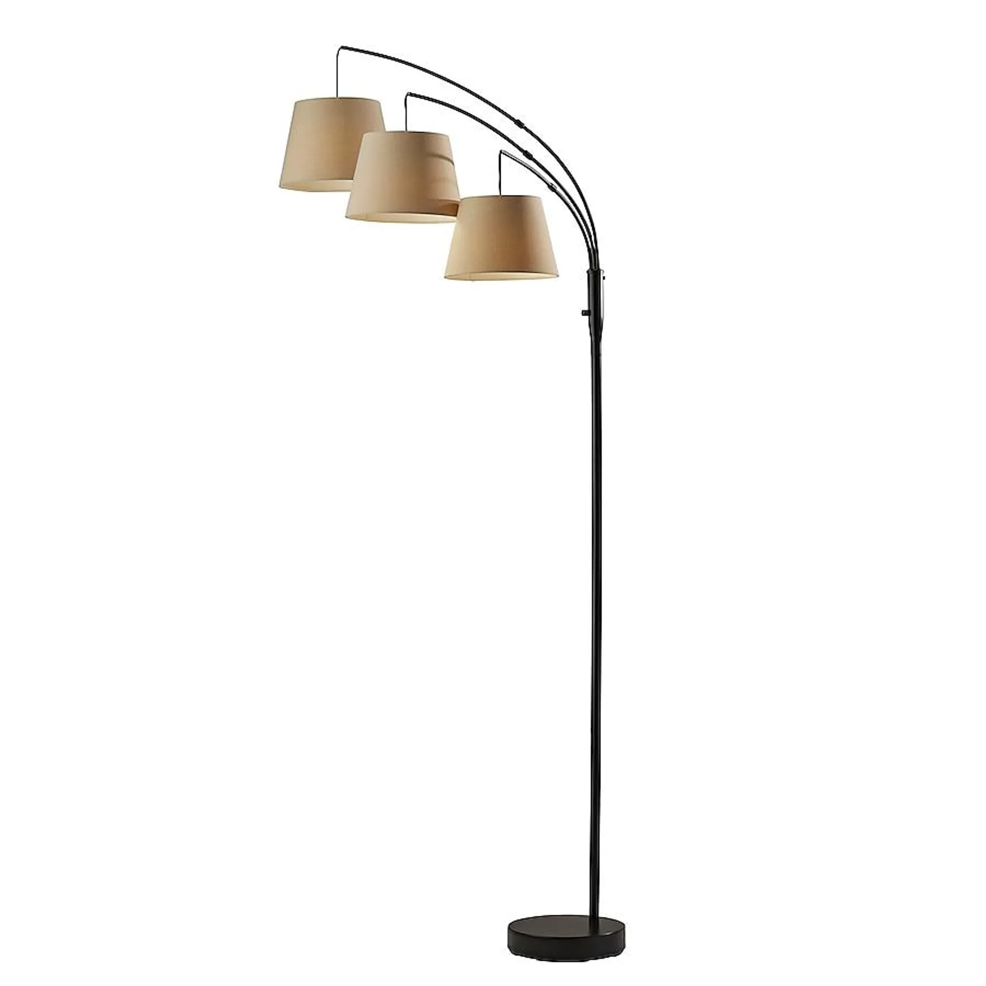 Adesso 3-Arm Arc Lamp 82-in Antique Bronze Arc Floor Lamp