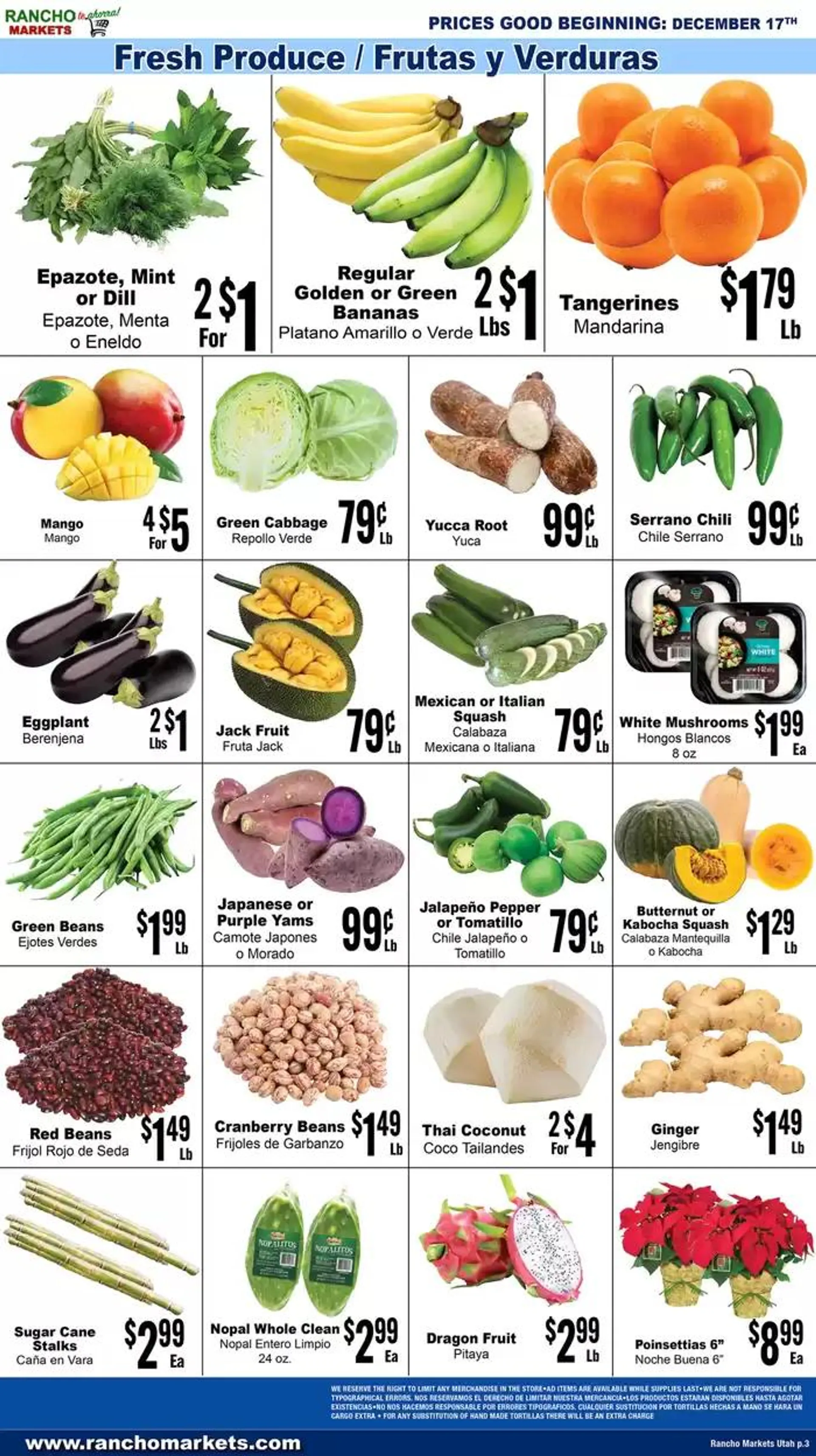 Weekly ad Flyer Rancho Markets from December 18 to January 1 2025 - Page 3