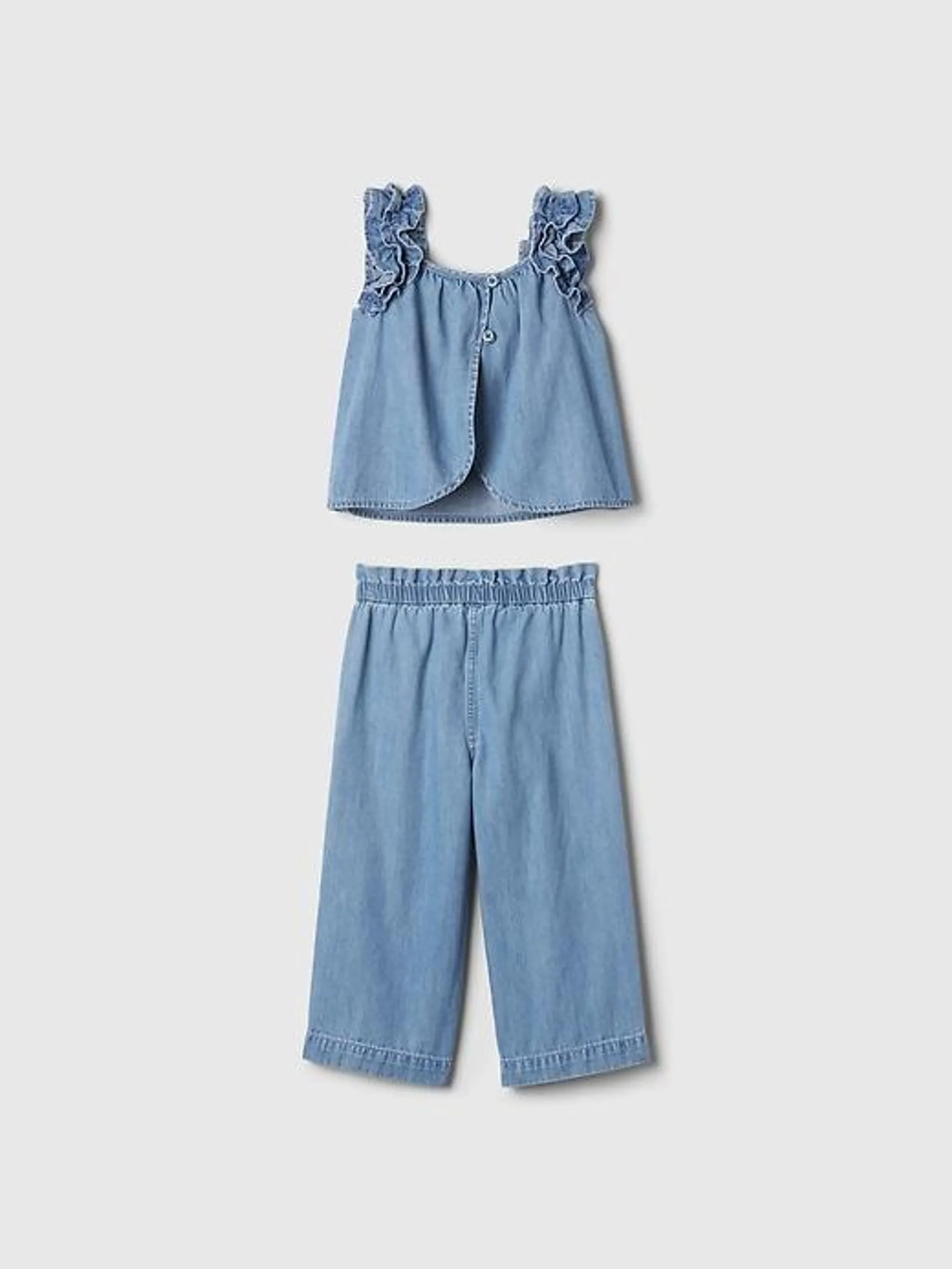 babyGap Ruffle Denim Outfit Set