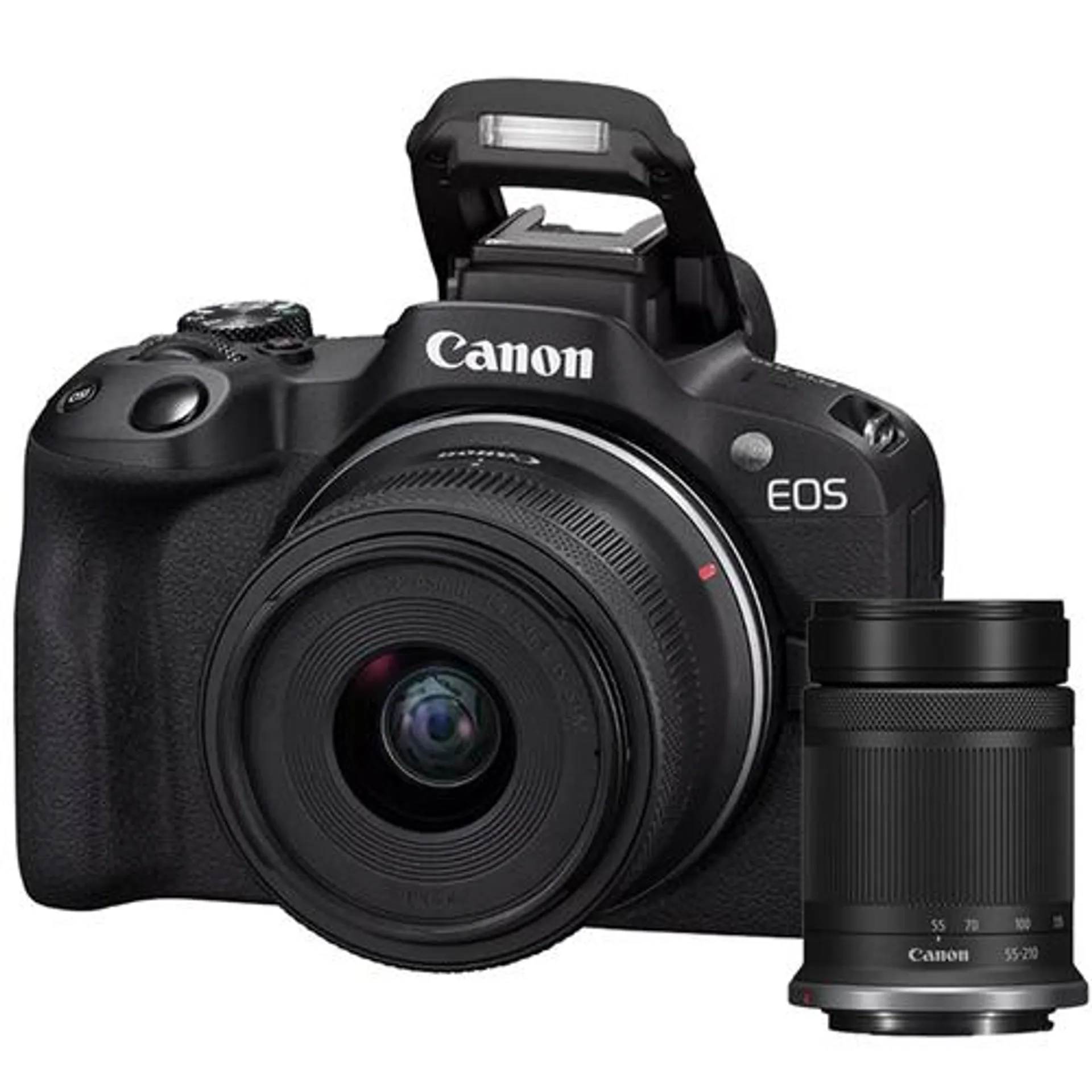 Canon EOS R50 Mirrorless Camera, 18-45mm IS STM + 55-210mm IS STM Double Lens Zoom Kit