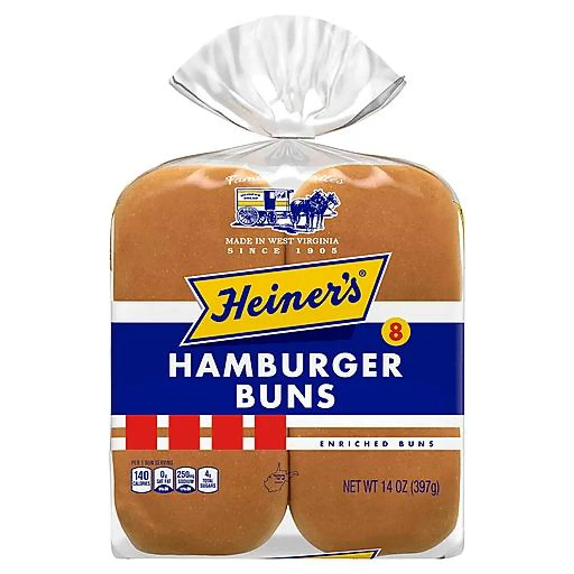 Heiner's Hamburger Buns, Enriched 8 Ea