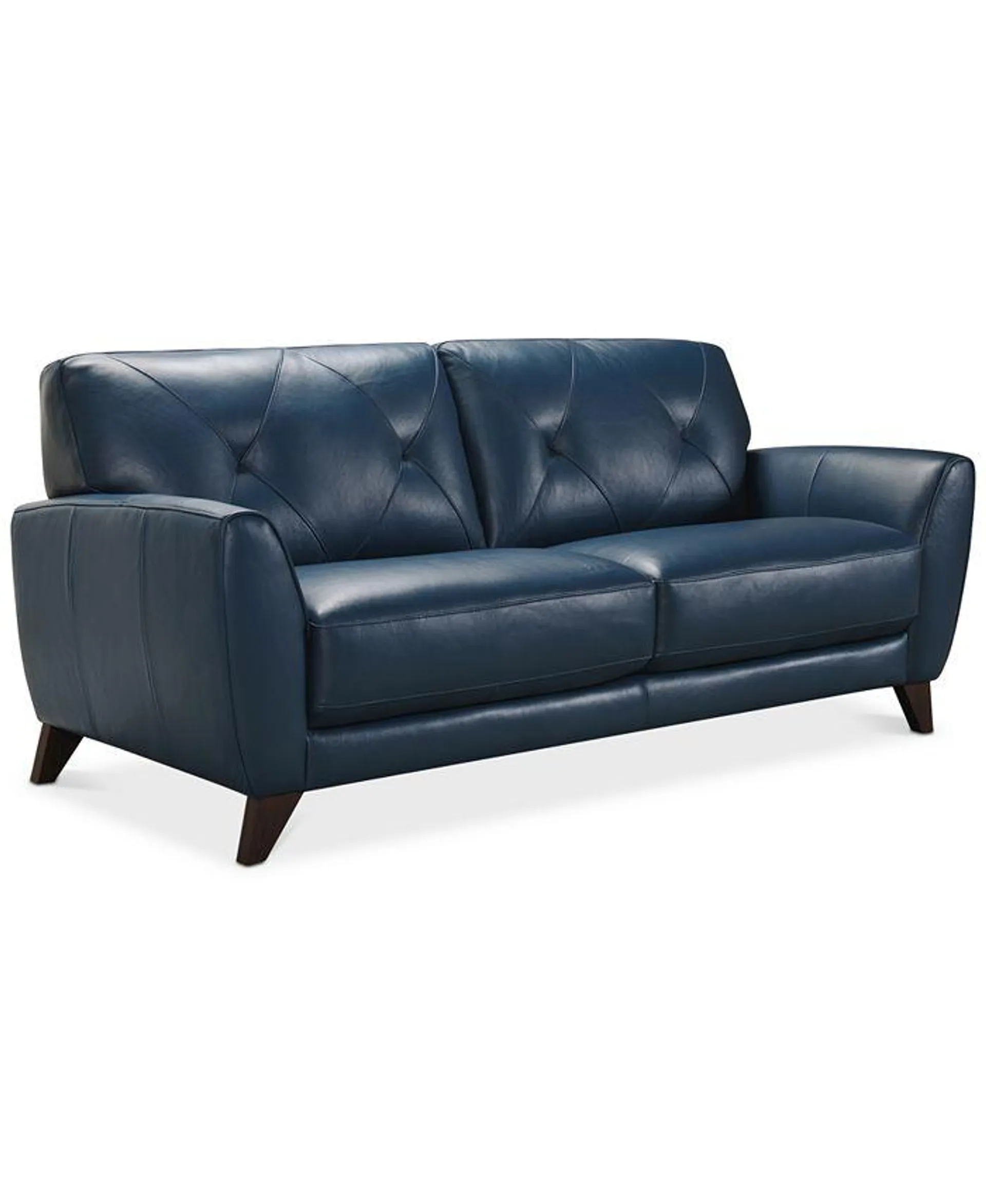 Myia 82" Tufted Back Leather Sofa, Created for Macy's