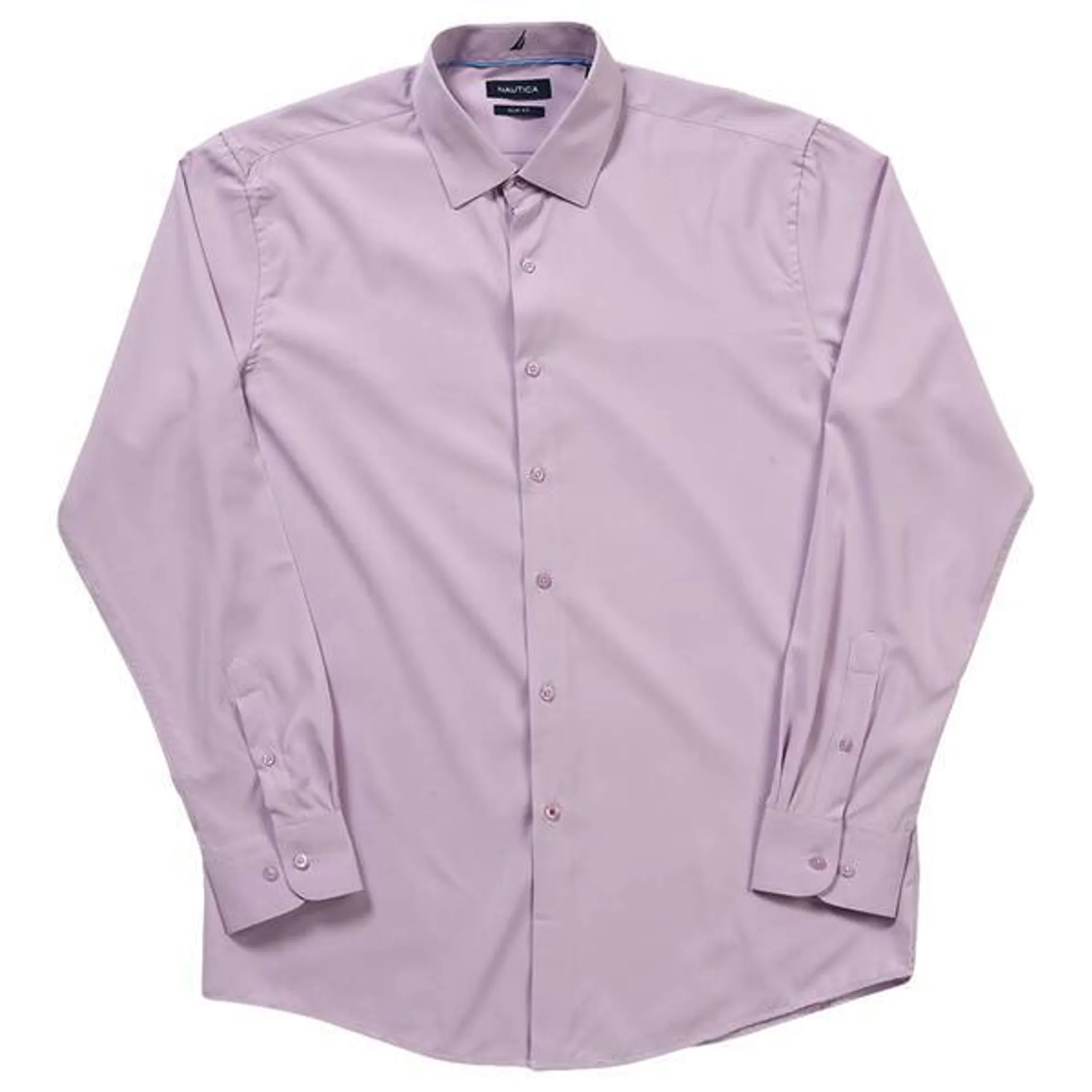 Mens Nautica Slim Fit Stretch Super Dress Shirt - Lavender Fog