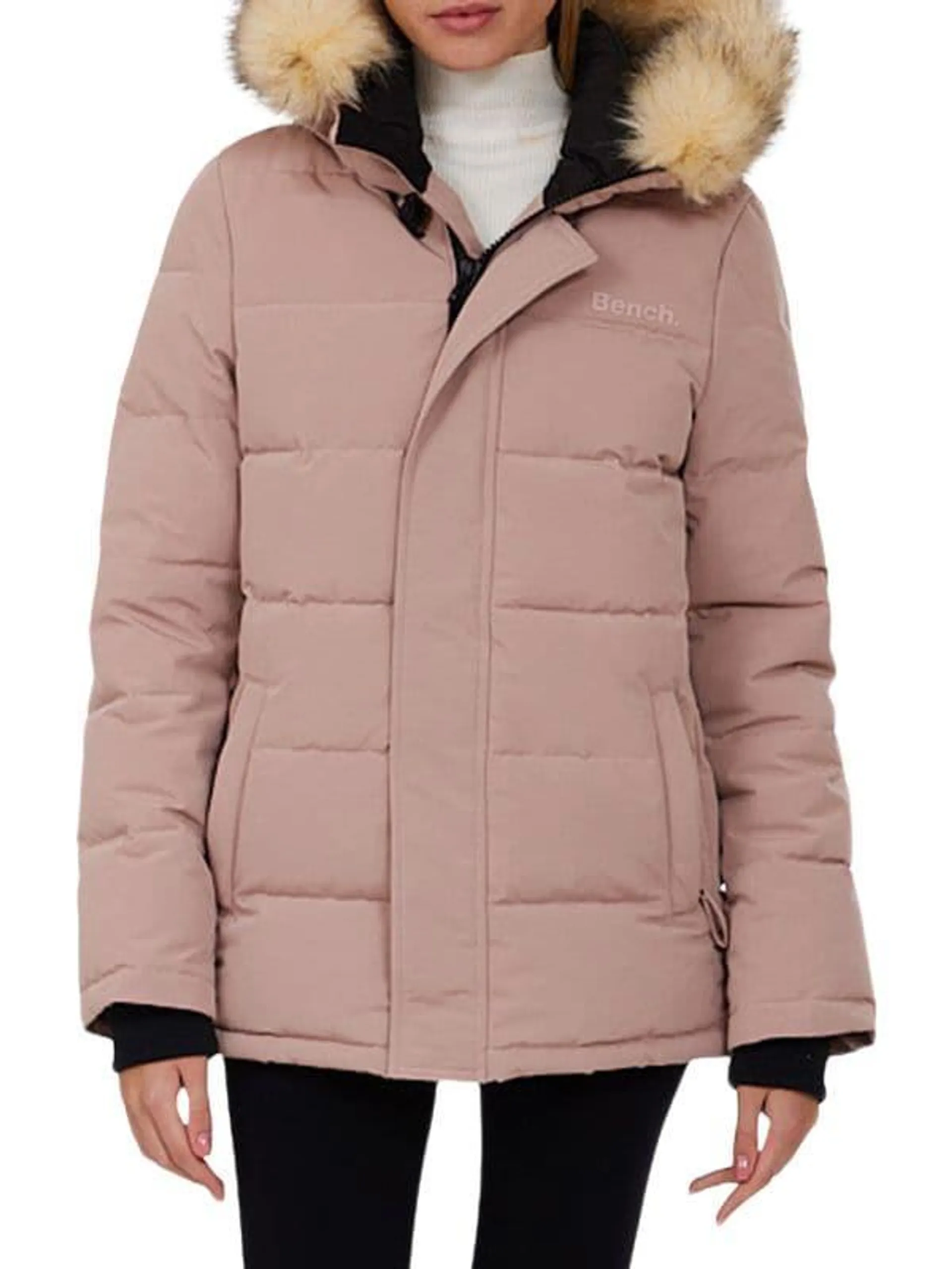 Faux Fur Trim Puffer Jacket