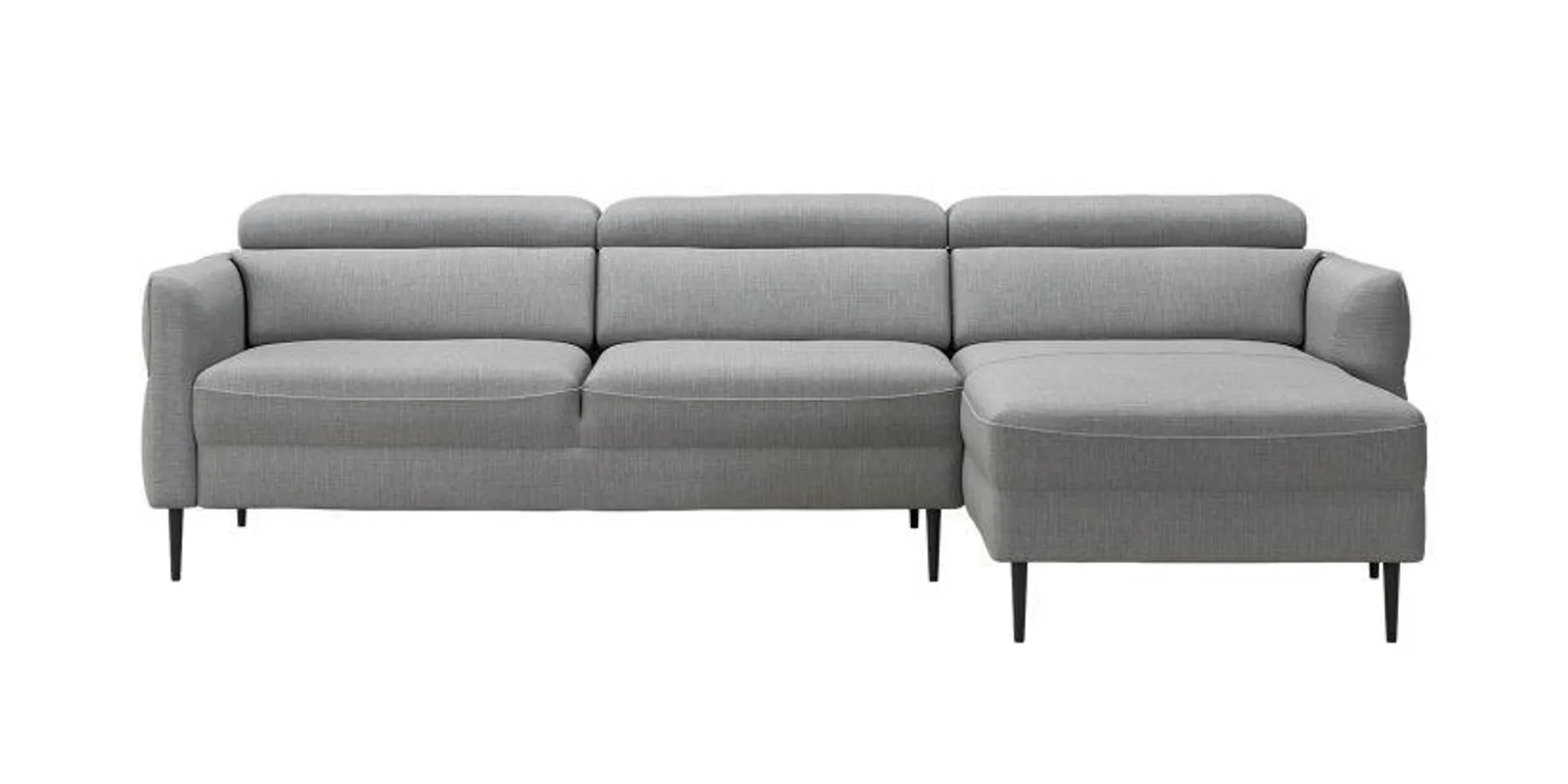 Luca Right Sectional Sofa Light Gray